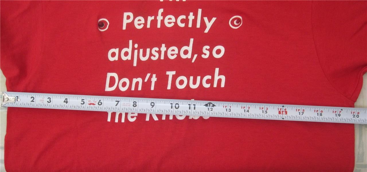 Novelty Tee „I’m Perfectly Adjusted So Don’t Touch The Knobs” Lights Up Sz Large