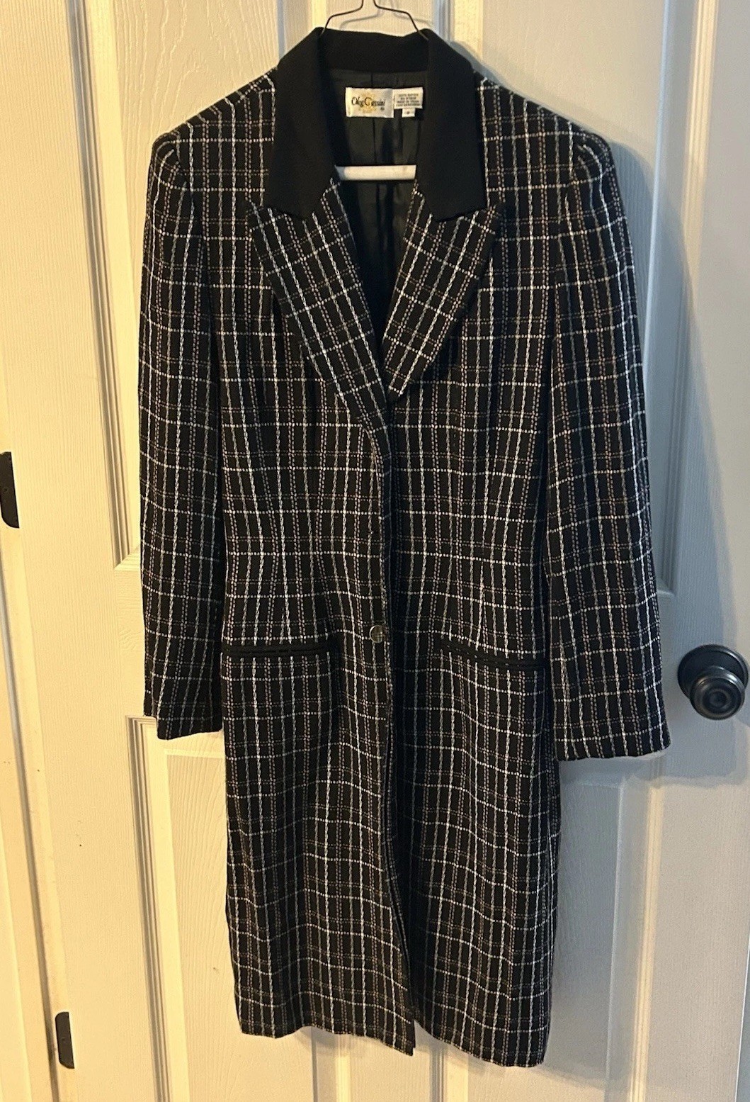 Vintage Oleg Cassini Trench Coat Retro Mod 60s Mad Men 8 Medium