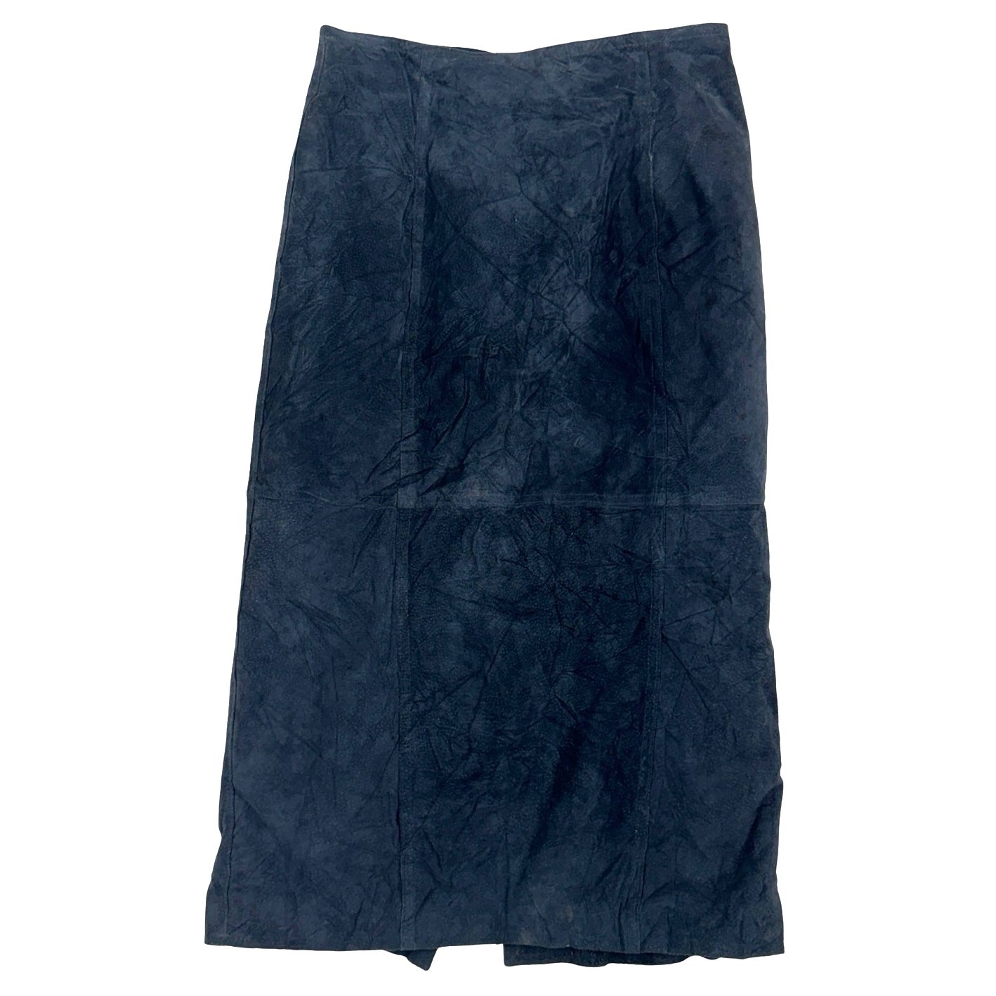 Vintage 90s Copper Key Genuine Suede Leather Pencil Skirt. Sold AS-IS / Project
