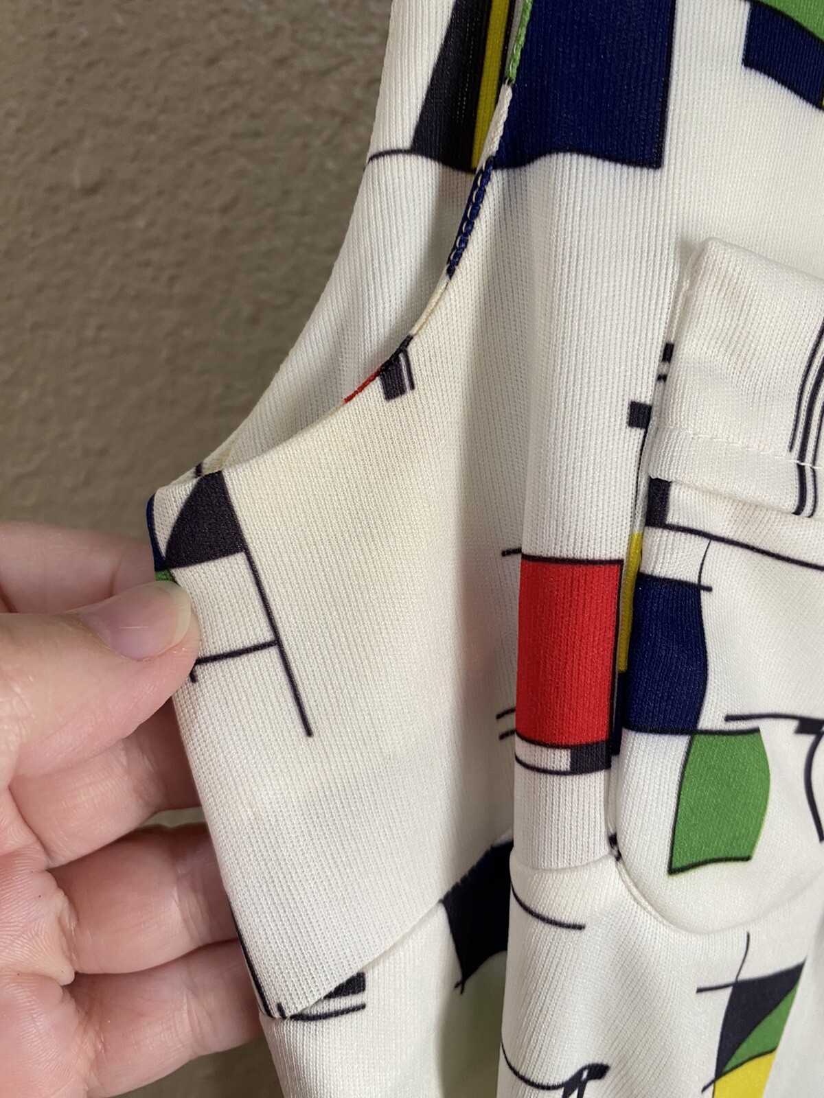 Prynts By Bleeker Street Jonathan Logan VTG 70’s Mondrian Style Print Dress Sz S