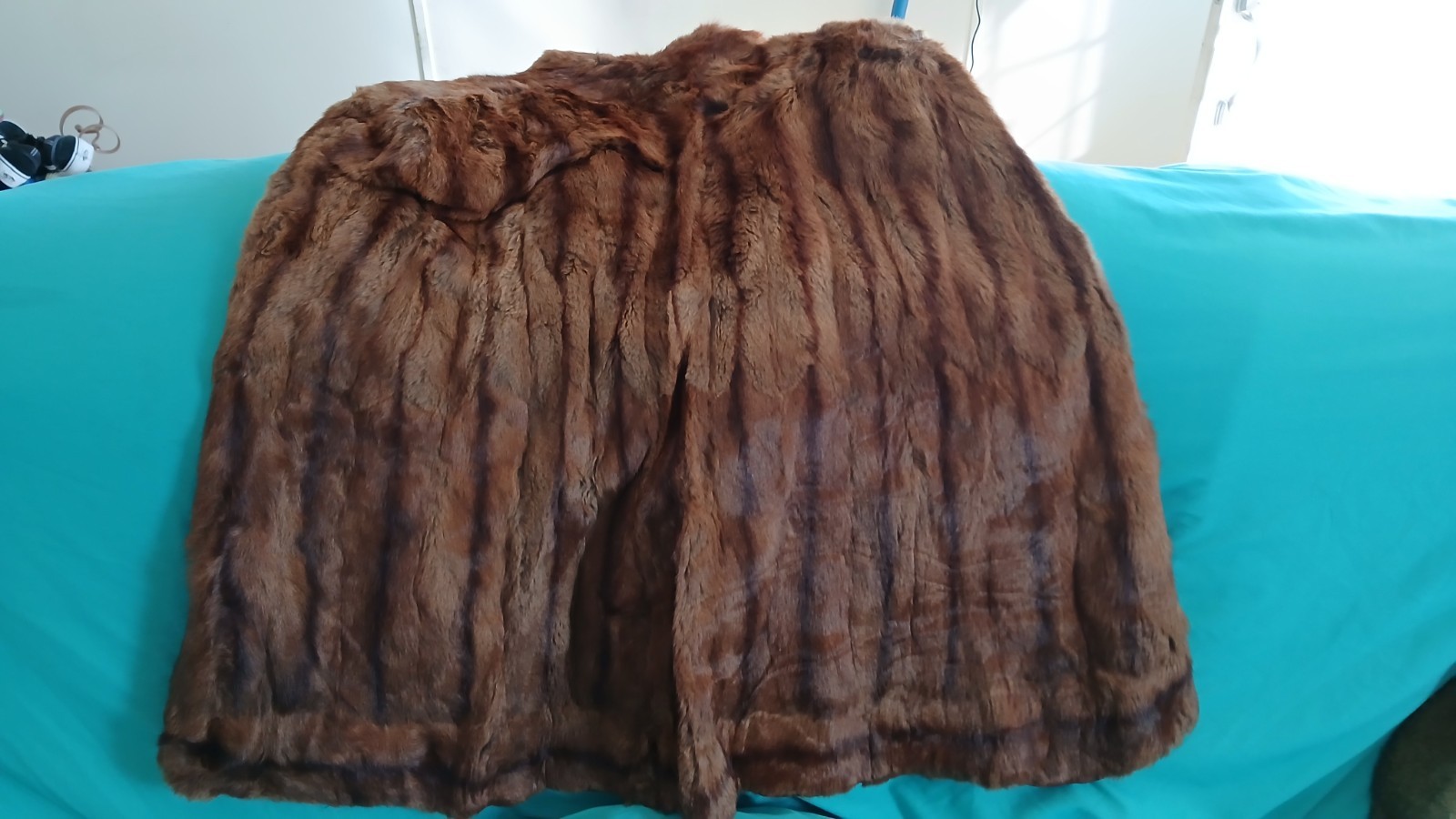 VTG A. LUBRITZ FURS GENUINE BROWN MINK STOLE CAPE COAT L&L SHOP NEW ORLEANS