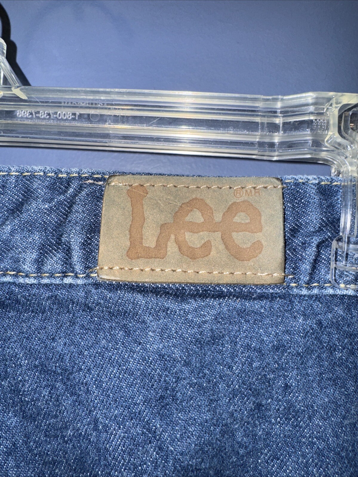 30 X 25 Lee Jeans Original Empire Waist Baggy, Blue Slash Pocket, 1970 USA