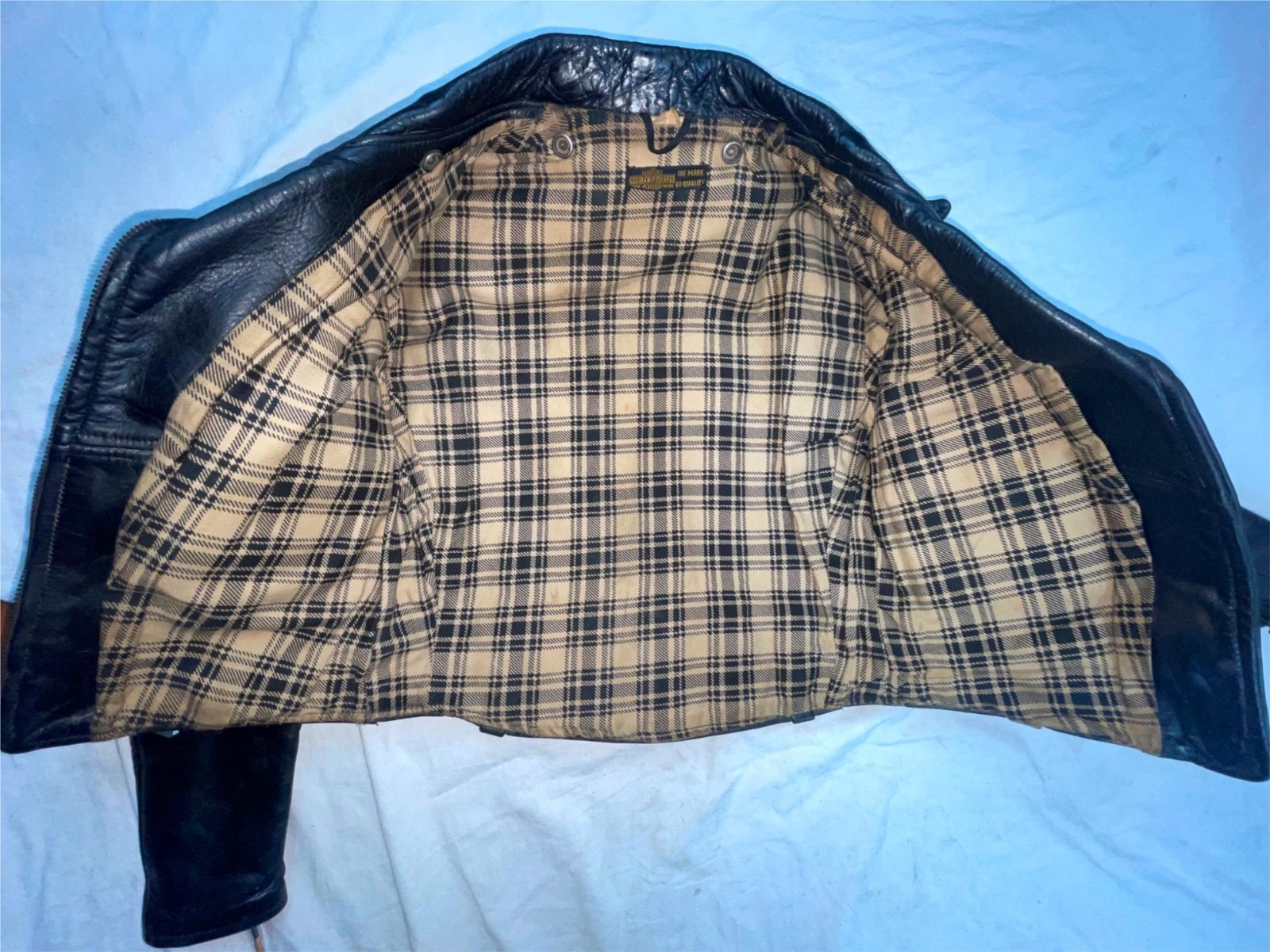 VTG 40s WOMENS S HARLEY DAVIDSON LEATHER CYCLE QUEEN MOTORCYCLE BIKER JACKET