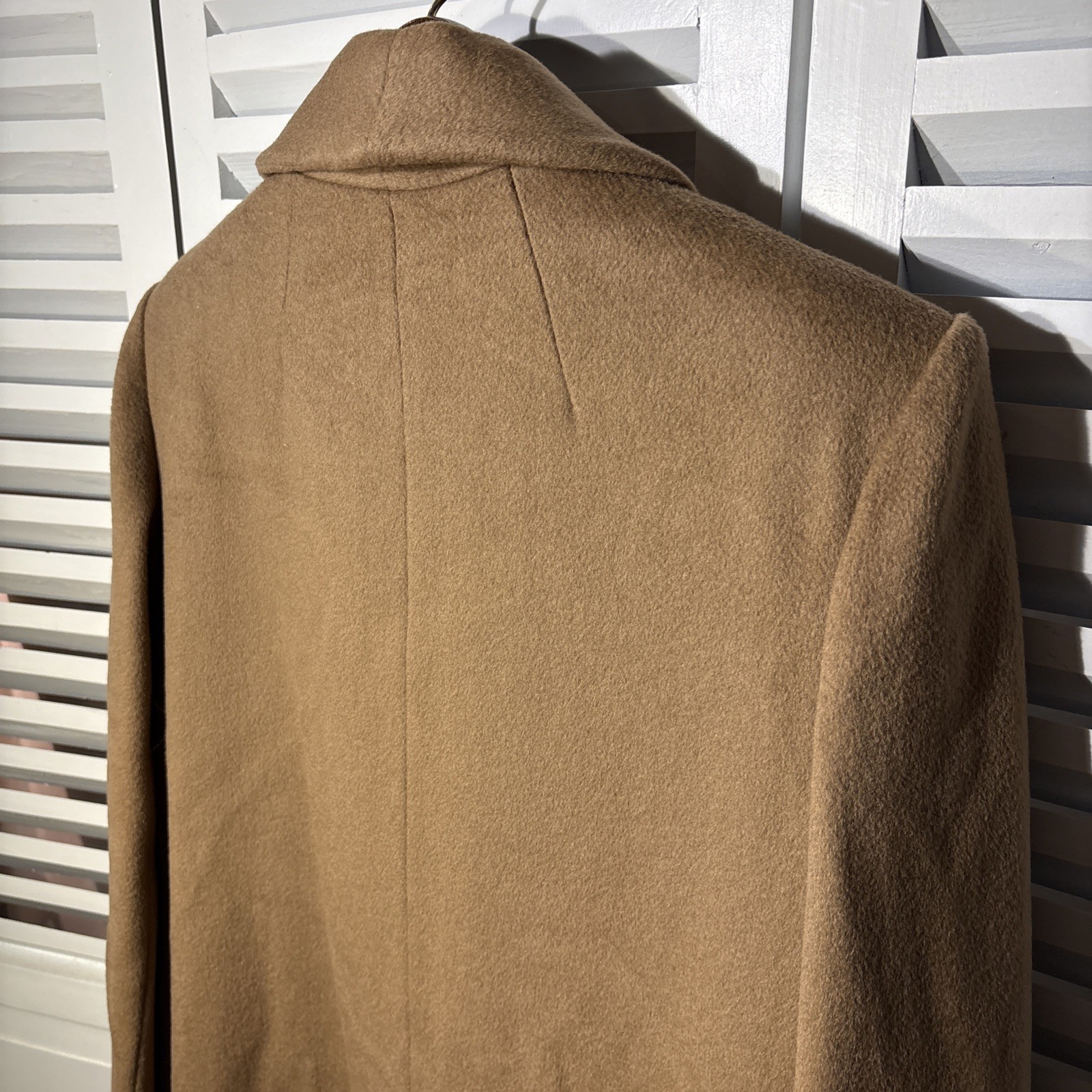 VTG Harve Morton Bernard Long Wool Heavy Shawl Collar Women Coat USA Brown NWT