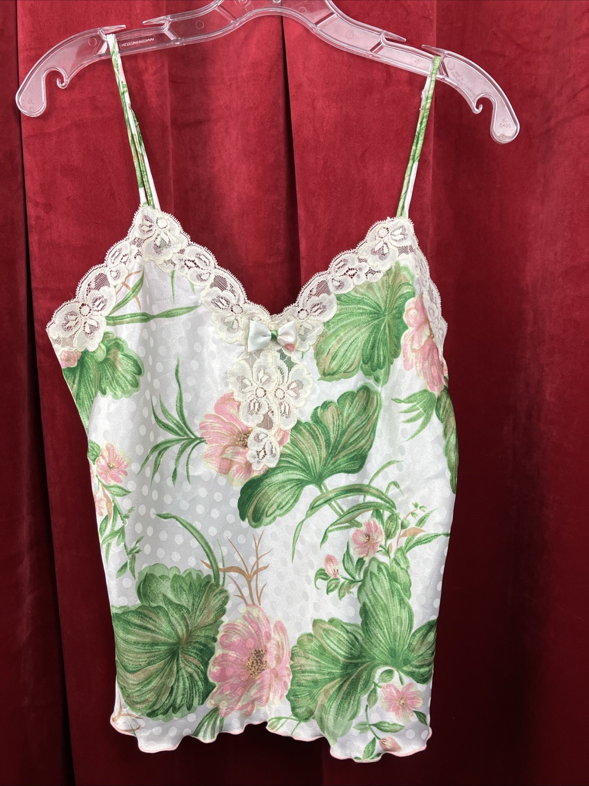 NWT NOS Natori Camisole Pretty Floral Embroidery Vintage