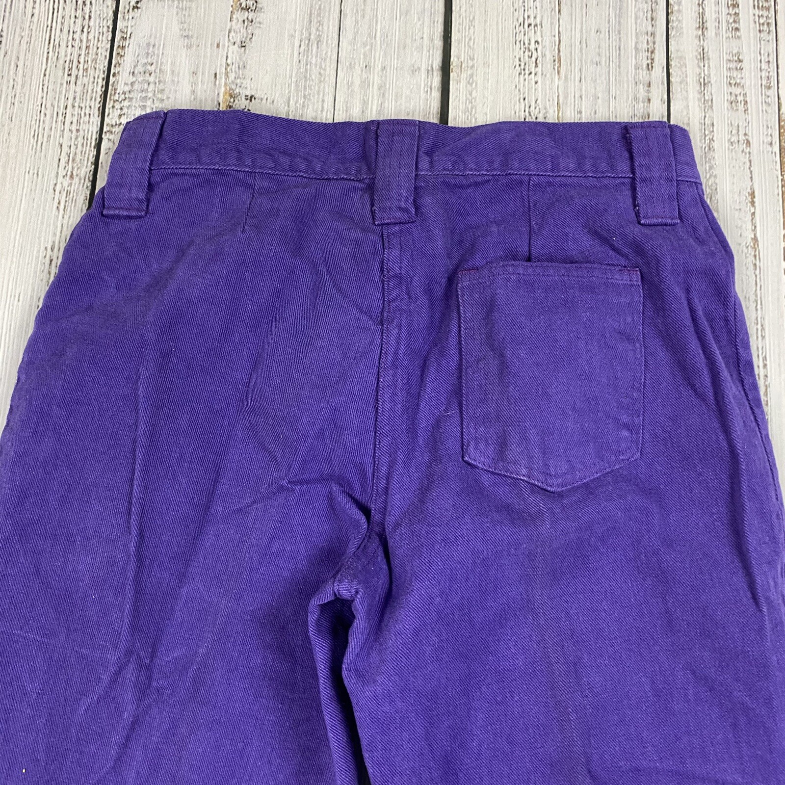 VTG 60S 70S miss H.I.S WOMENS PURPLE FLARED BELL BOTTOM DISCO HIPPY PANTS 30X32