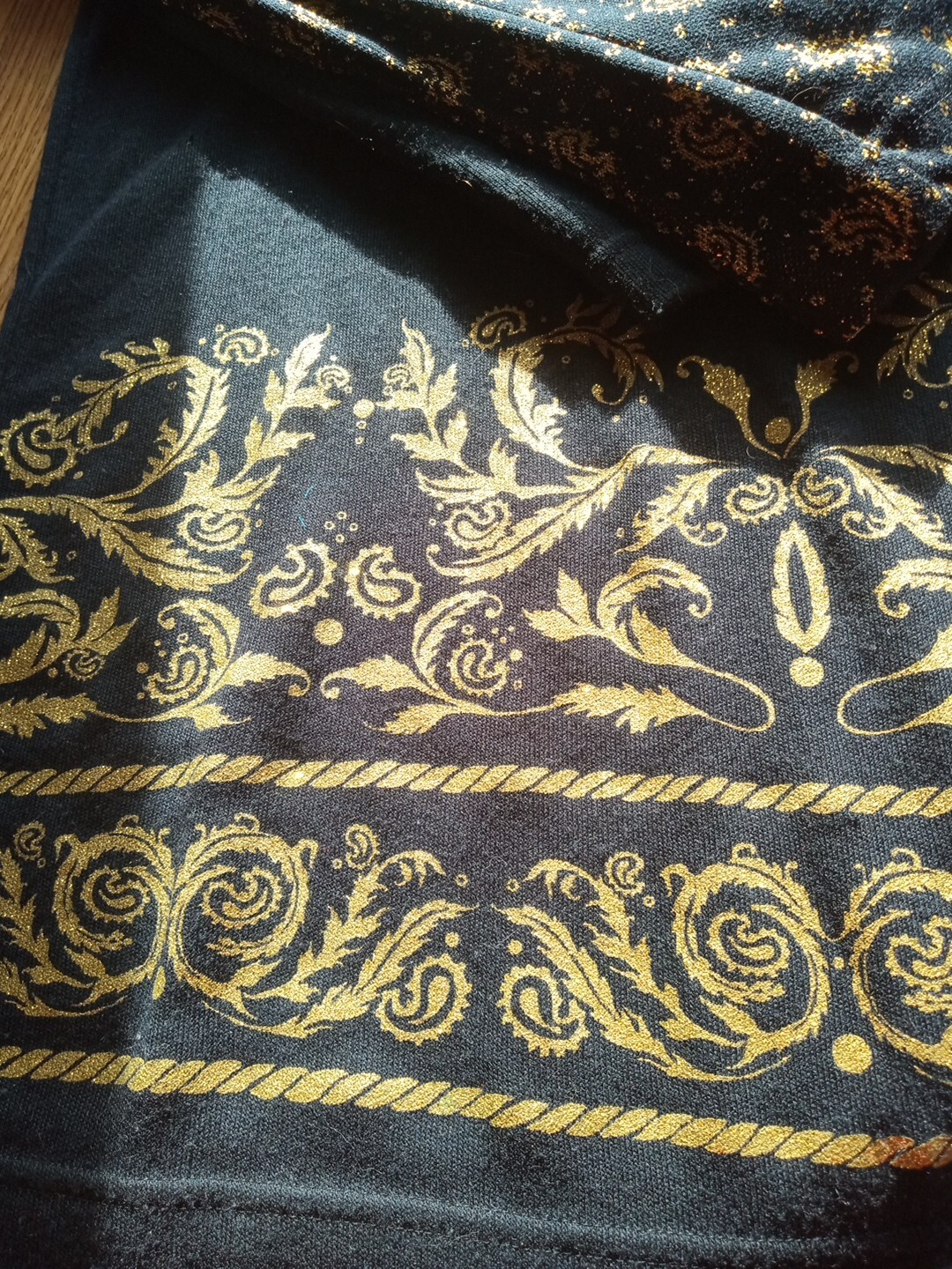 Areo Black and Gold Tunic and Pants Suit M Made In USA Y2K Top Halloween Hippy