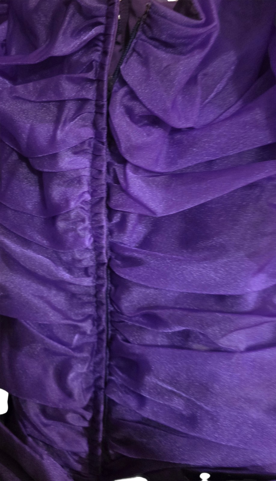 Vtg 80’s Purple Puffed Sleeve Prom Formal Party Dress Big Bow Custom 30″ Bust