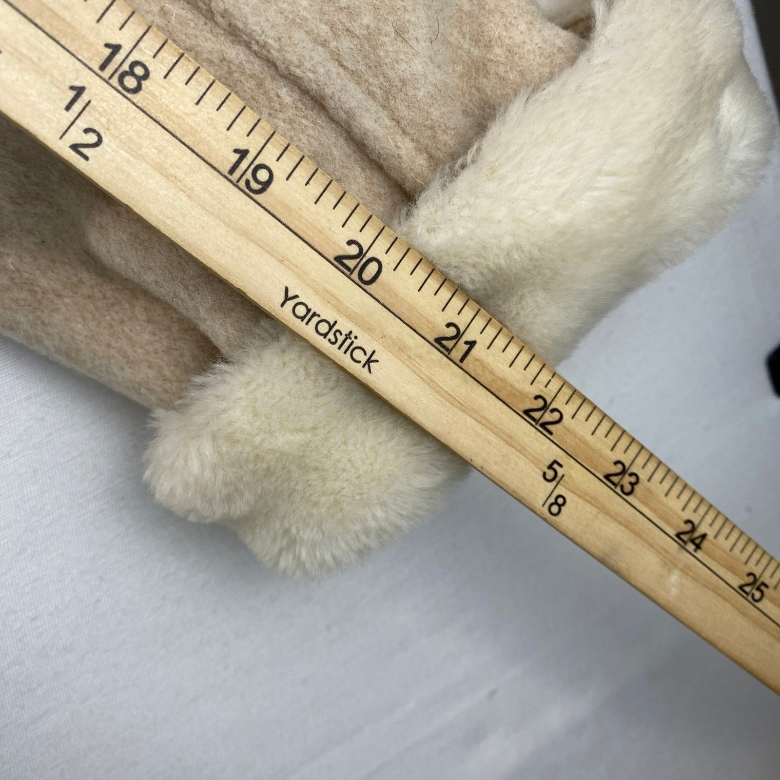 VTG Lorovi Hooded Faux Fur Trim Wool Belted Coat Womens M Beige Made in USA Zip