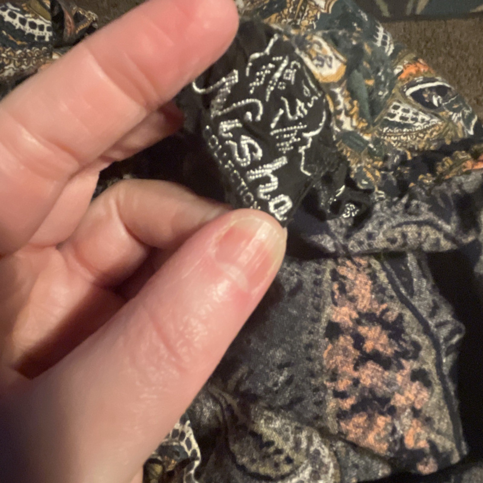 VTG 90’S HIPPY BOHO INDIA Made Sz Med PAISLEY PRINT Wide Leg Pant Button Ankle
