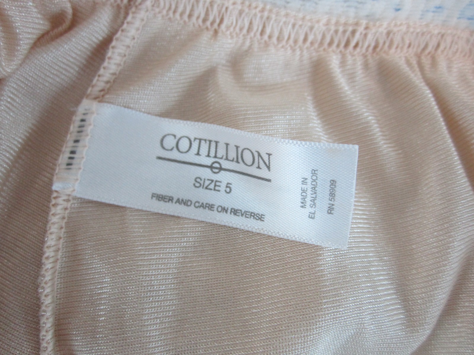 Vintage COTILLION Small Nude Beige Nylon Lace Trim Brief Panties NEW Sz 5