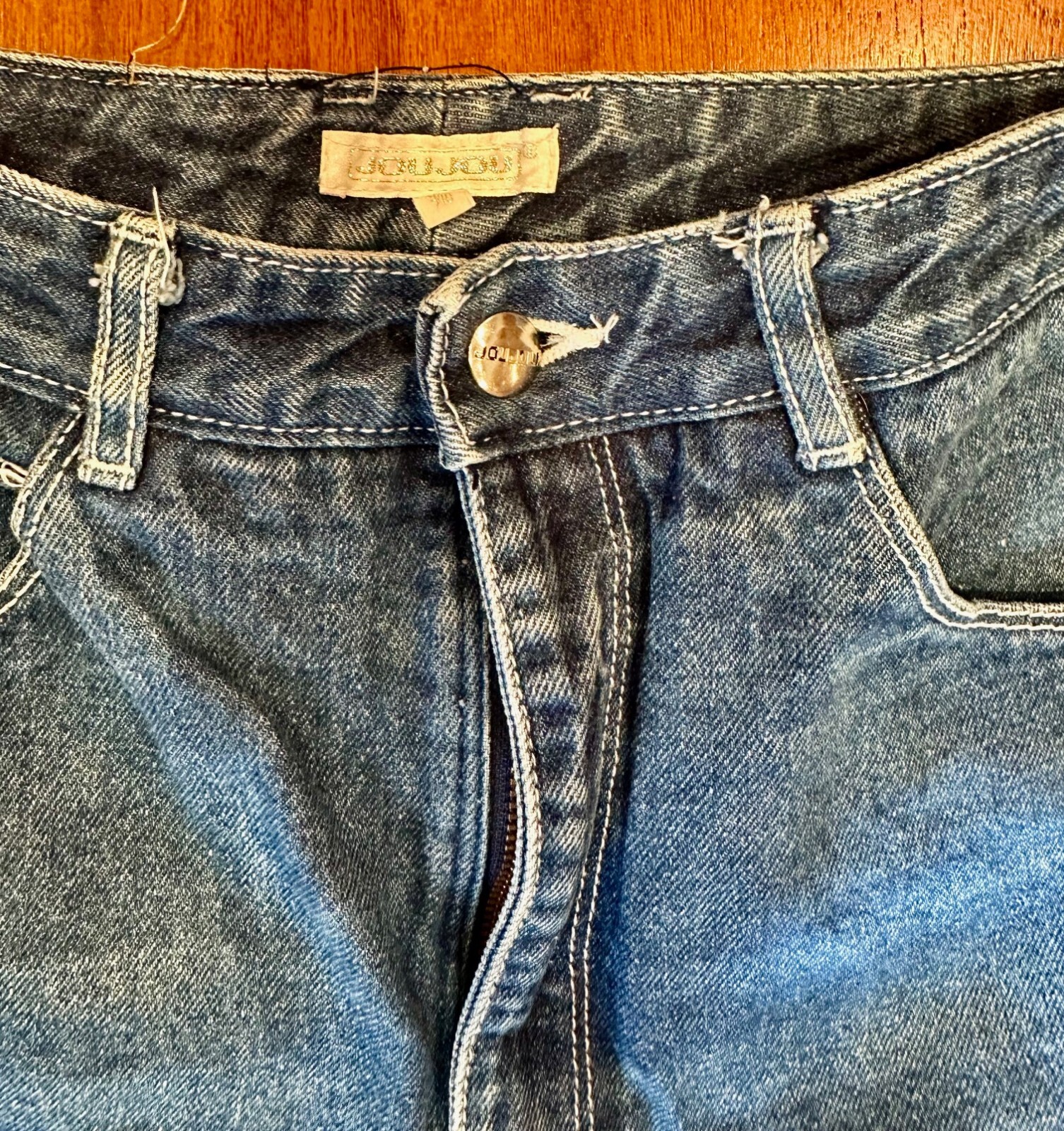 Jou Jou Vintage 90s Denim Blue Jeans Women’s Size 9-10 – Retro New Wave Glam!