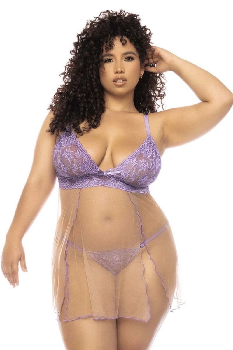 Mapale Plus Size Verona Babydoll Lingerie NIB 1X/2X Free Shipping