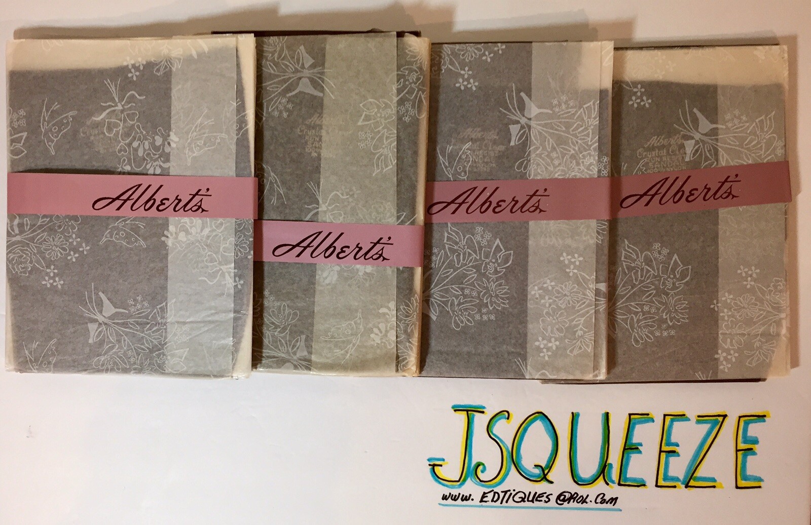 13 Pairs ALBERT’S Vintage NYLON STOCKINGS Crystal Clear 15 DENIER 8½ X 31” Brown