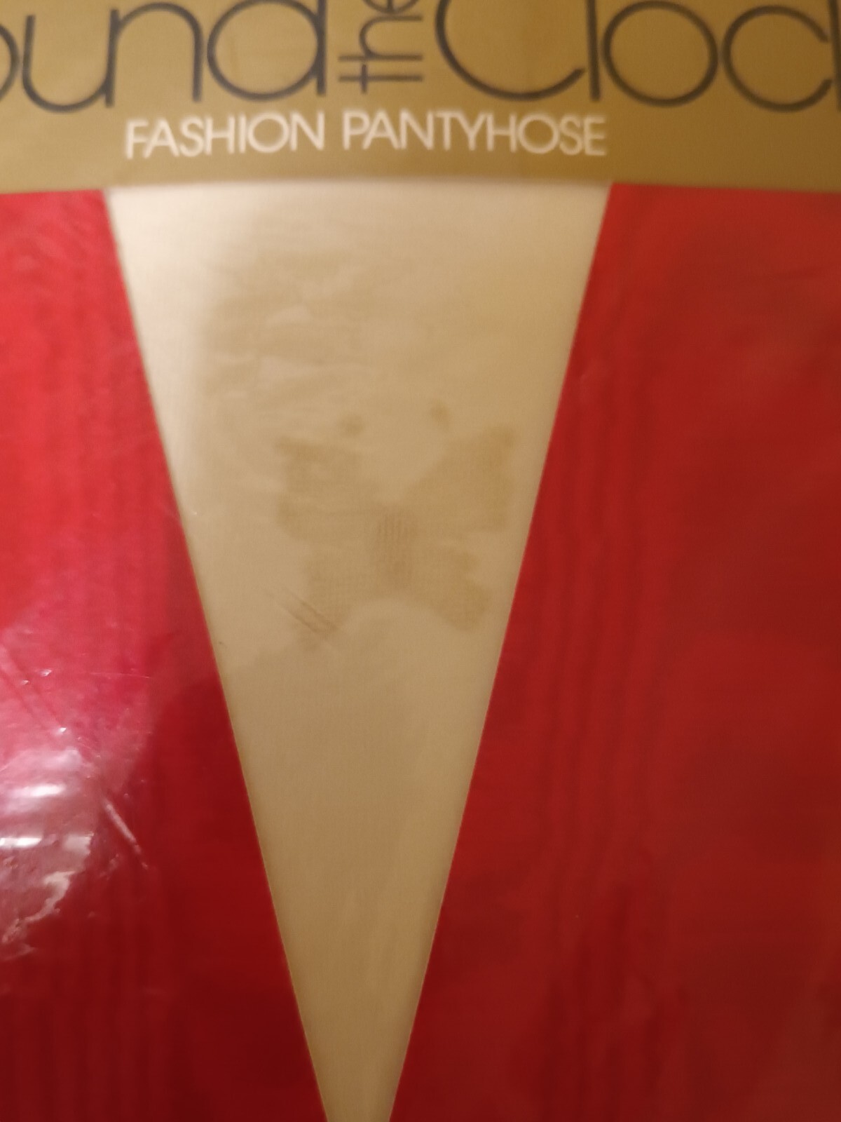 2 Pairs Pantyhose Round The Clock Size C/D Bone Butterfly Back Seam Fashion NOS