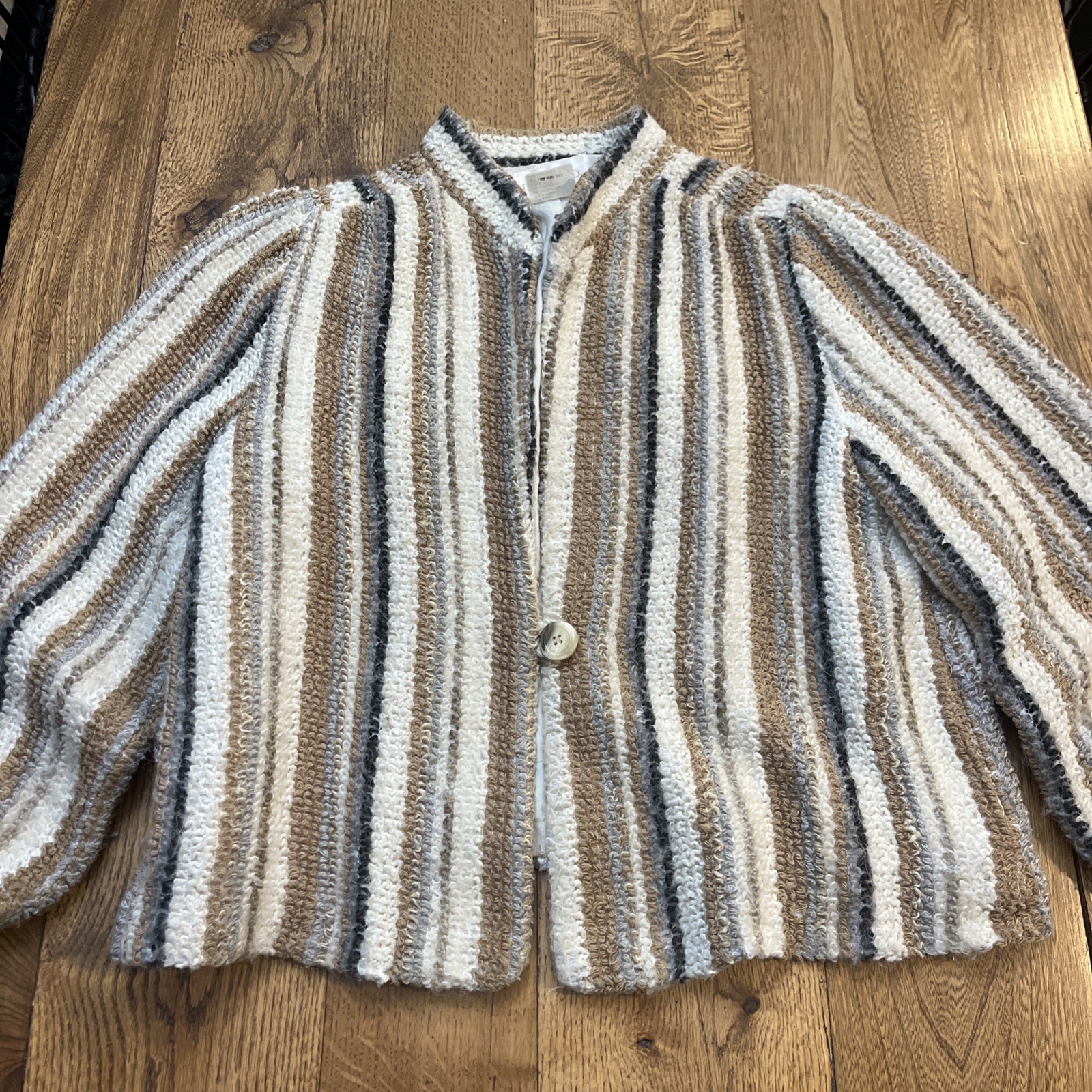 Vintage DK Gold donnkenny Mohair Blend Striped Chunky Weave VINTAGE, Size M*
