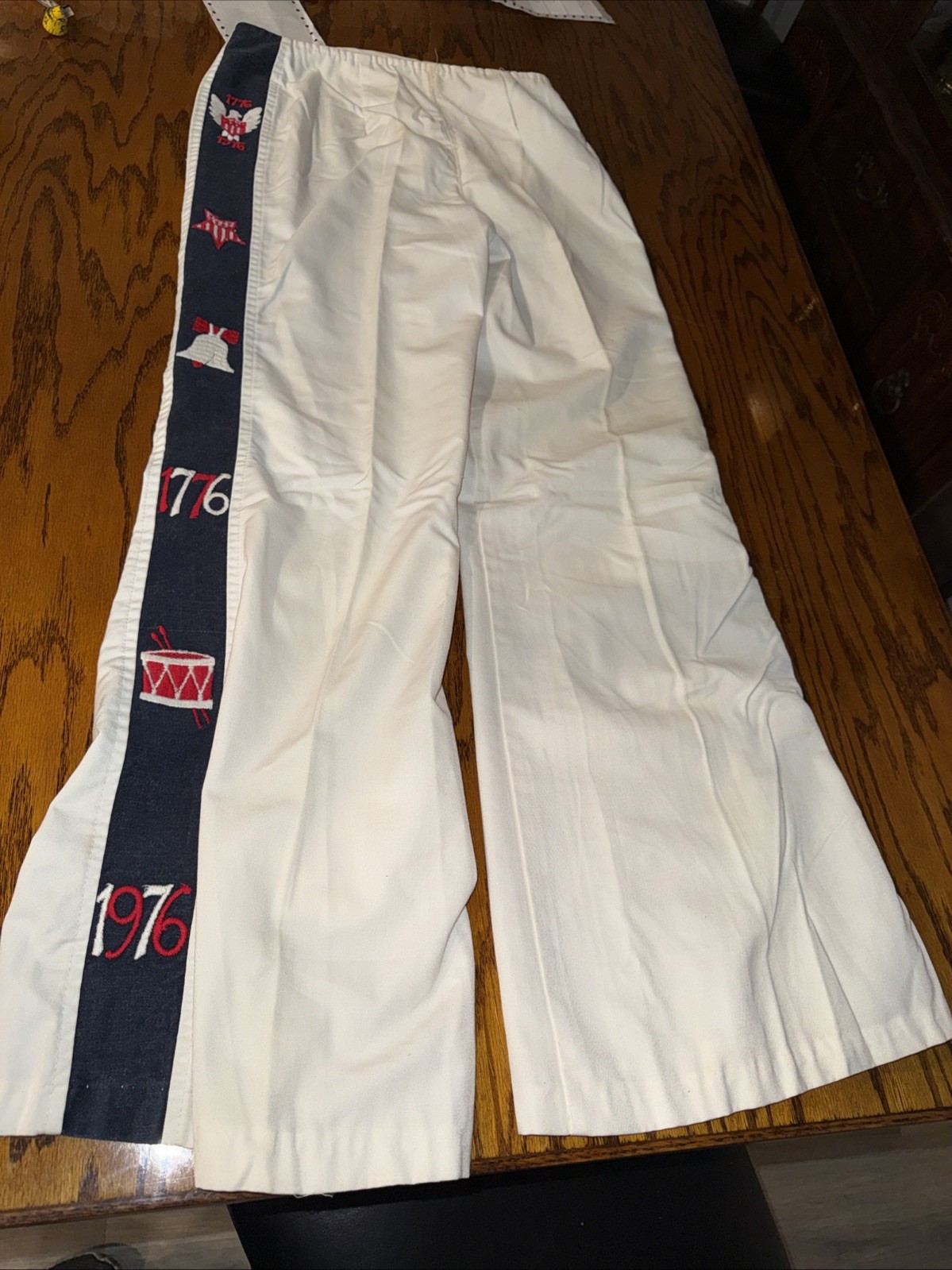 Vtg 70s Bicentennial Bell Bottom Pants 1976 Sailor Button Fly ILGWU Union Made