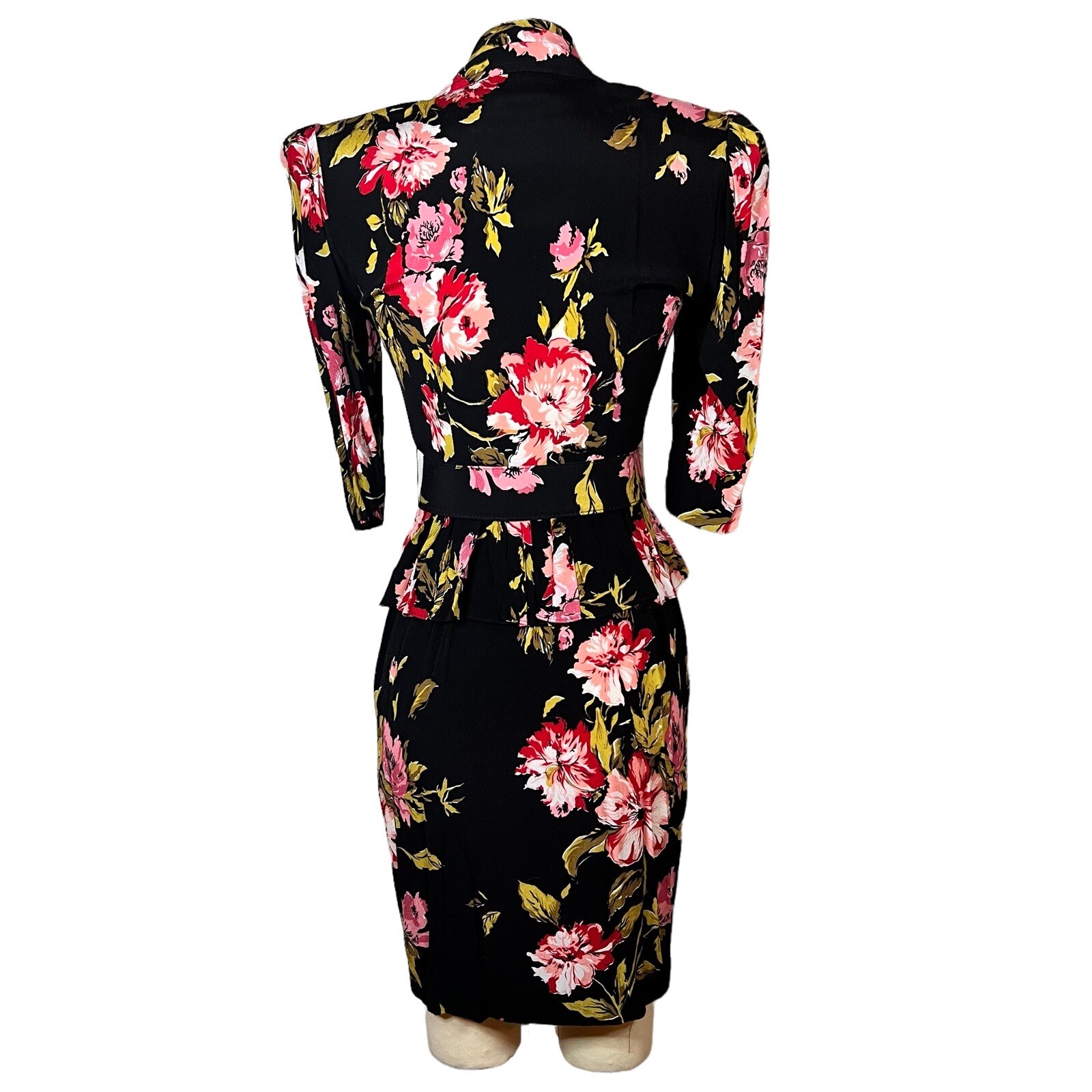 VTG Carol Anderson 80s Belted Floral Dress