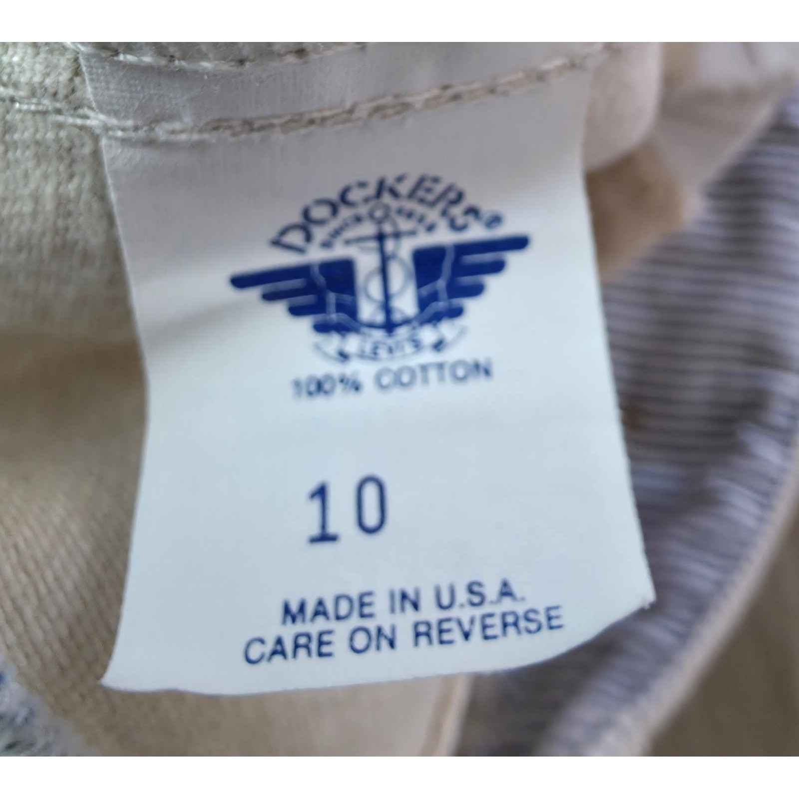 Levi’s Dockers Trousers Womens 10 Beige NEW Vintage Pleated High Waist