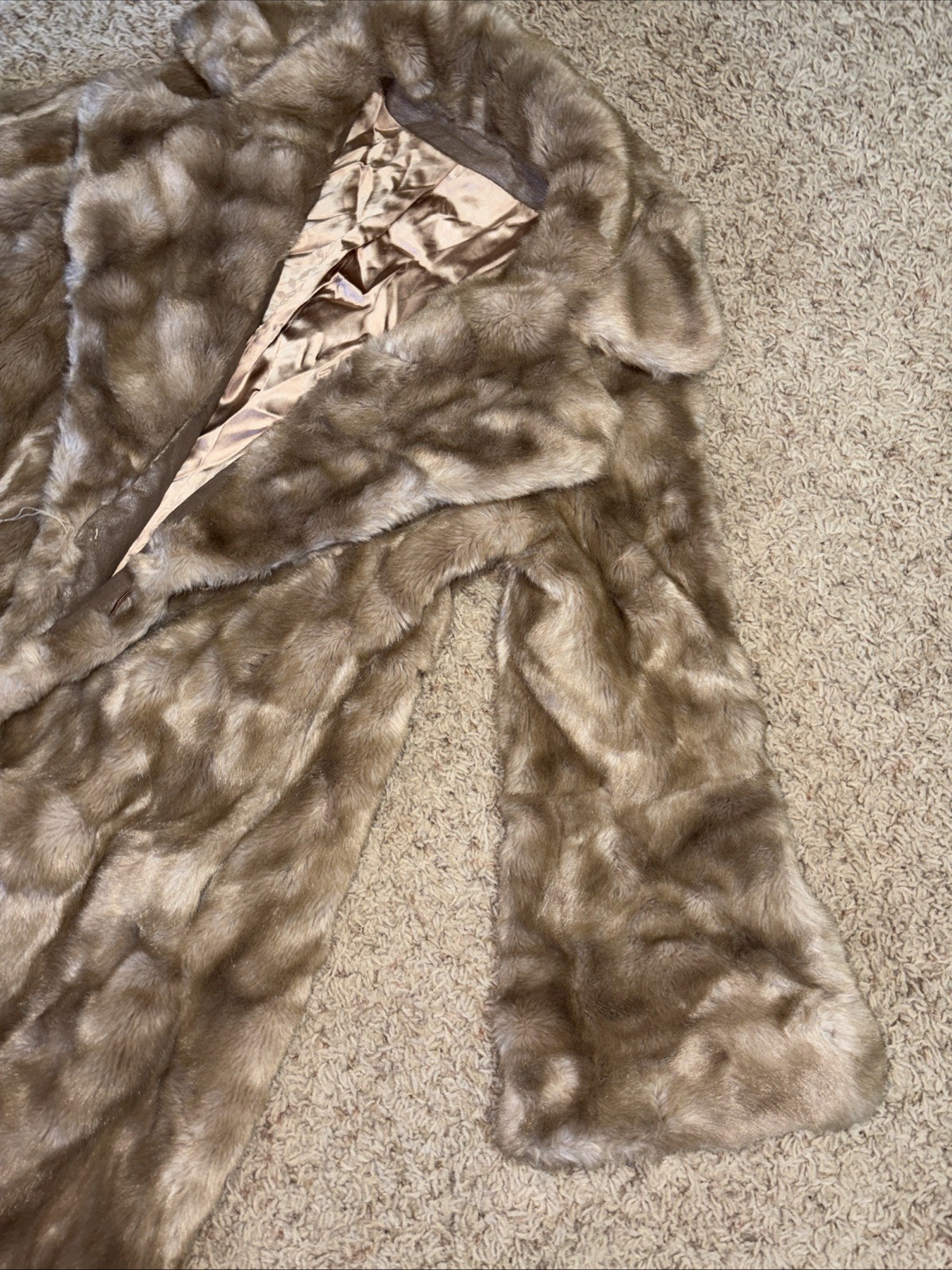 Womens 10 Vintage Career Originals Tissavel Mink French Faux Fur Coat