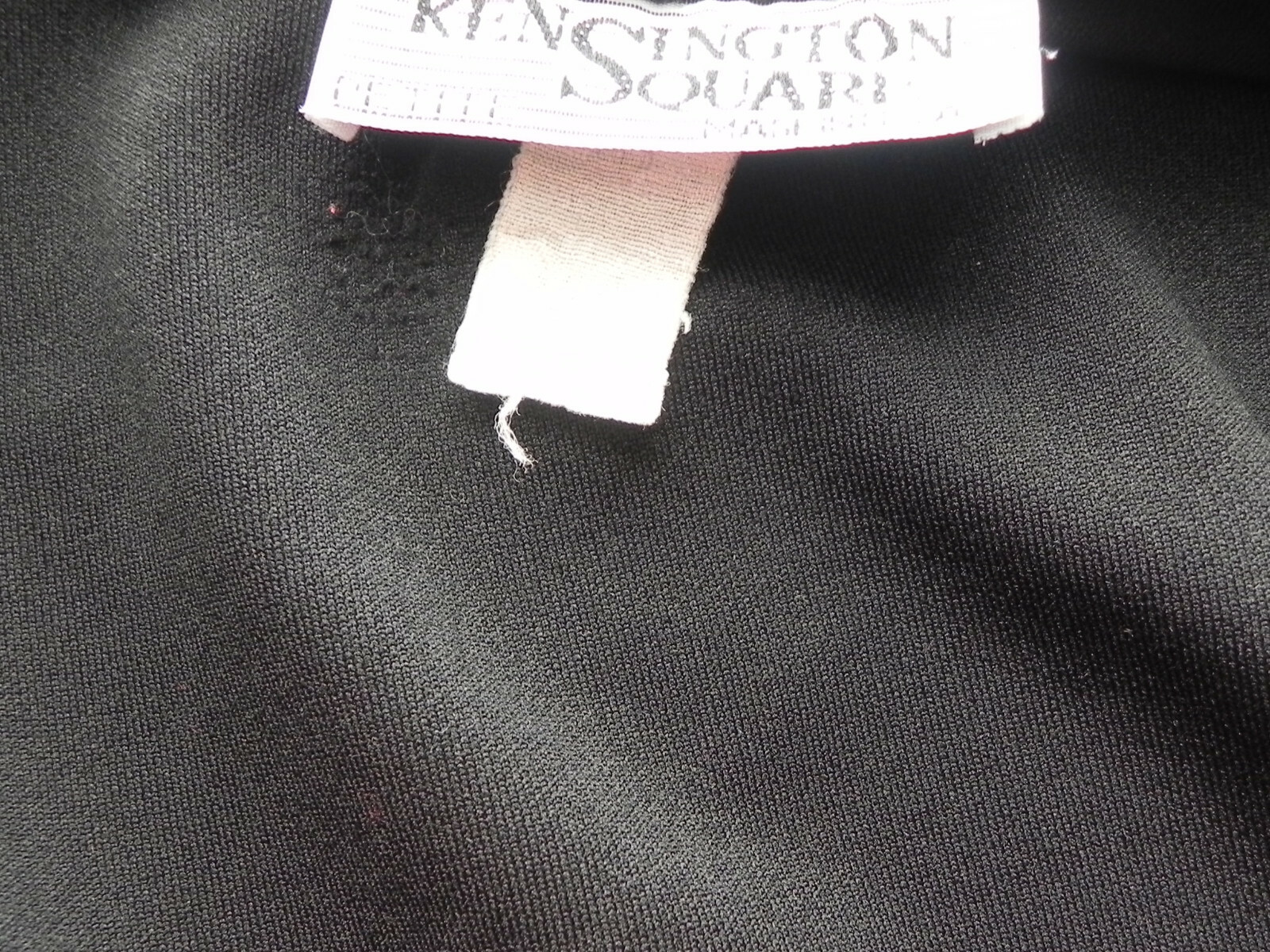 Vtg Kensington Square Duster Open Black Long Sleeve Comfort Pockets Size PXL