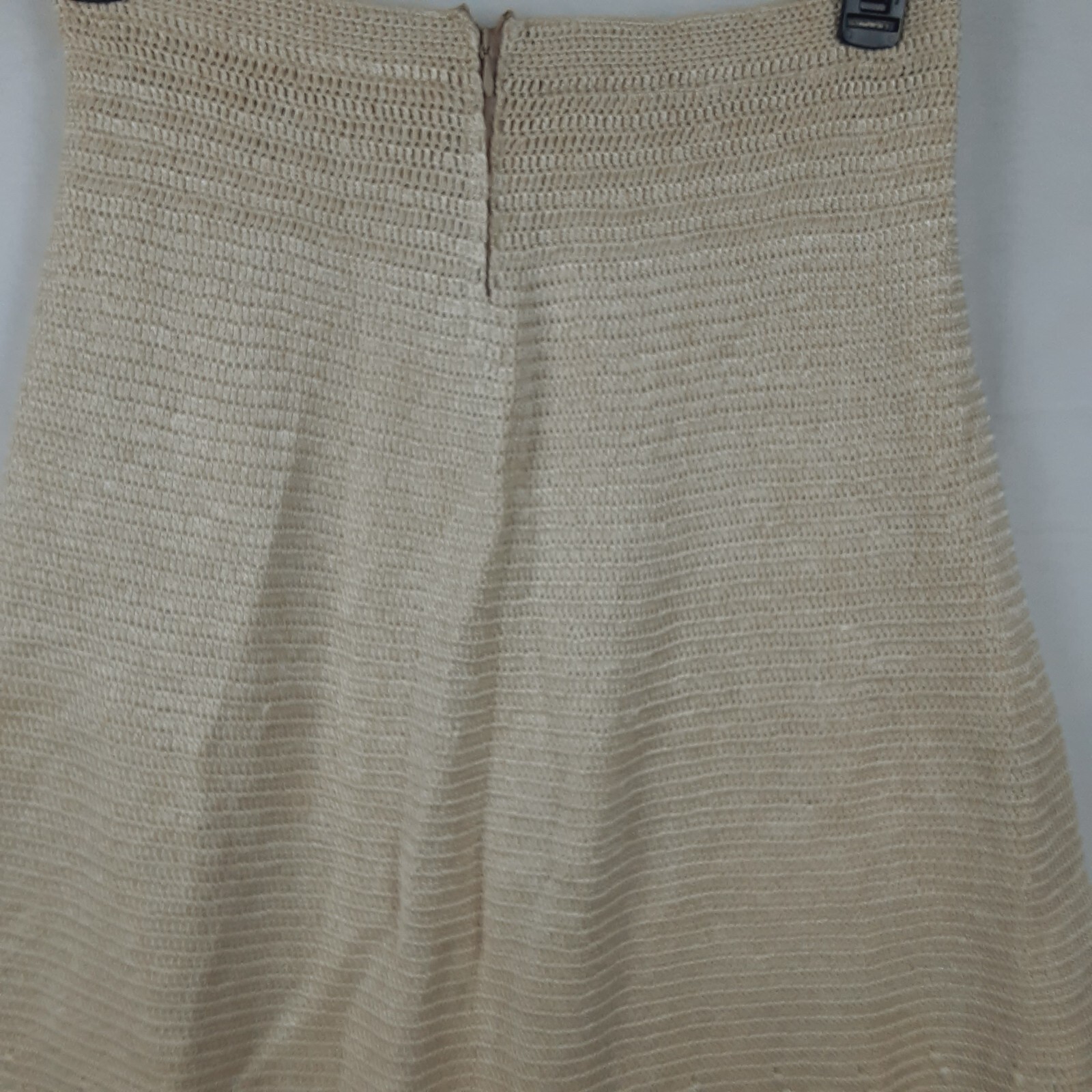 Vintage Sweater Skirt & Top Matching Set Beige Womens Unmarked Size/Brand READ
