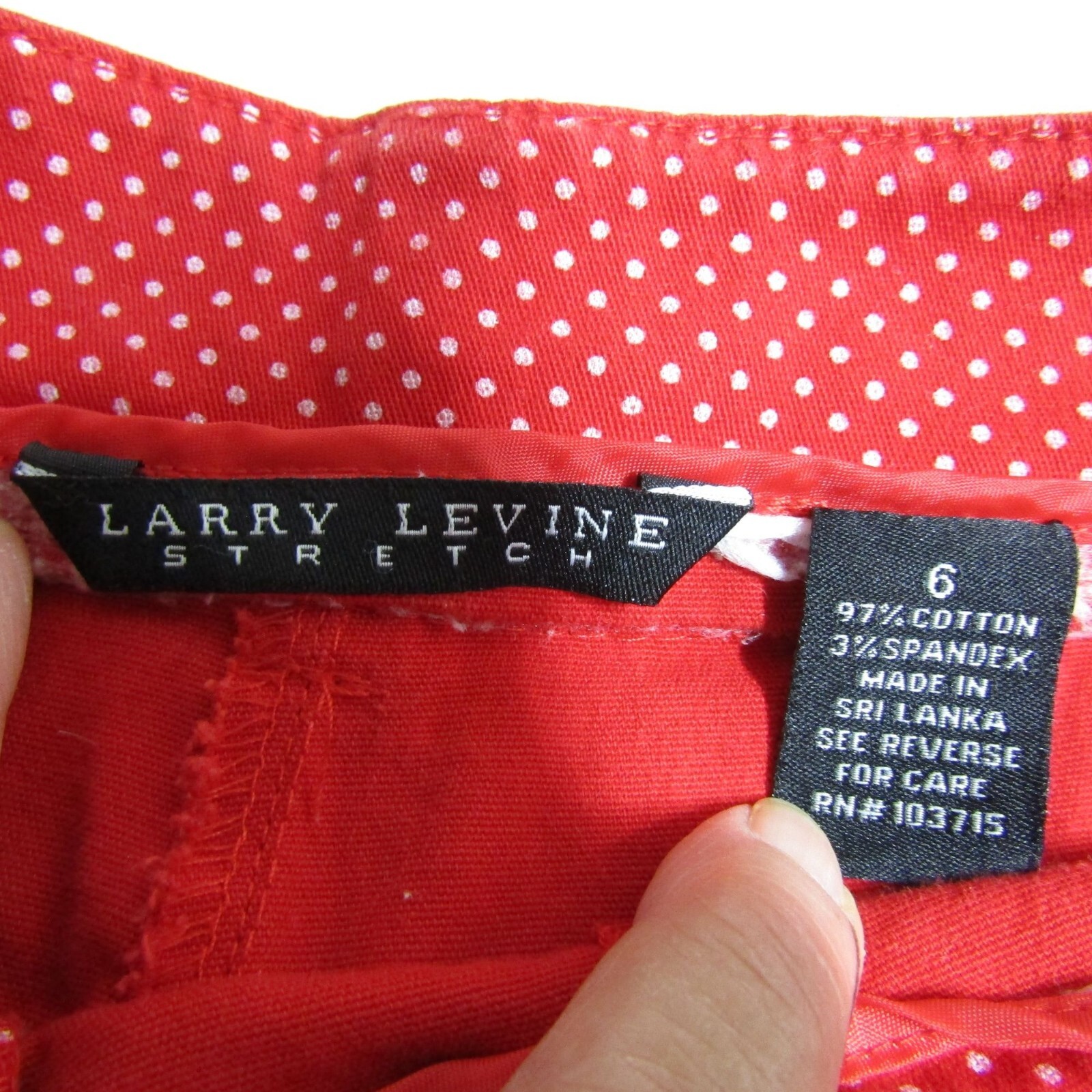 VTG 90s Y2K Retro 6 Red POLKA DOT Pedal Pushers Capri Cropped Rockabilly Pants