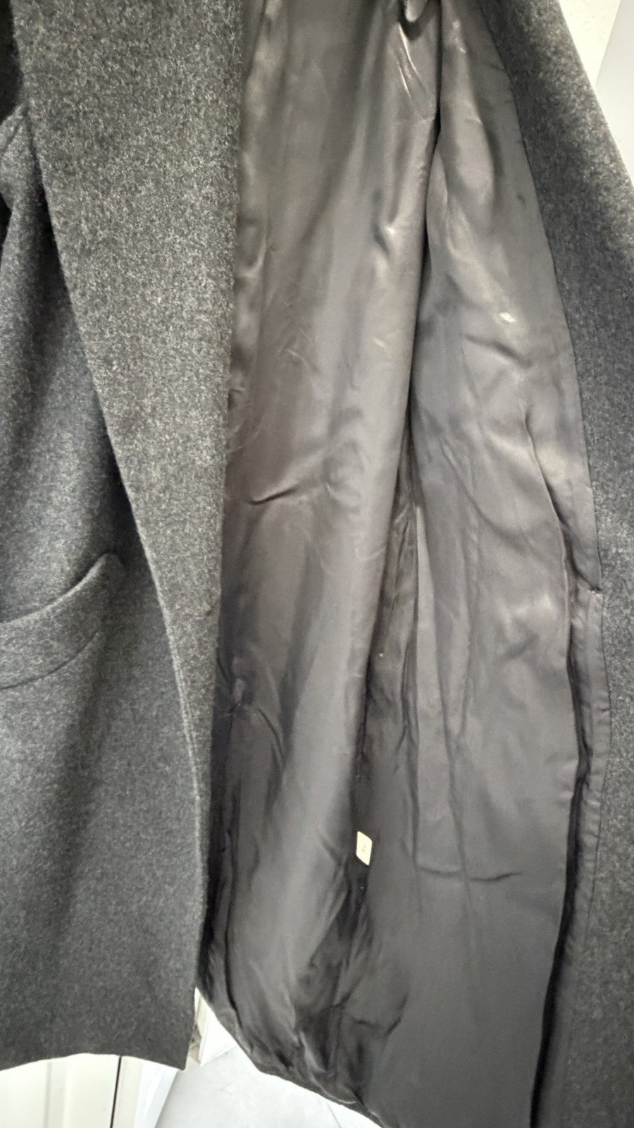 Vintage Donnybrook 100%Wool Coat Petite Small Charcoal Gray Made inUkraine EUC