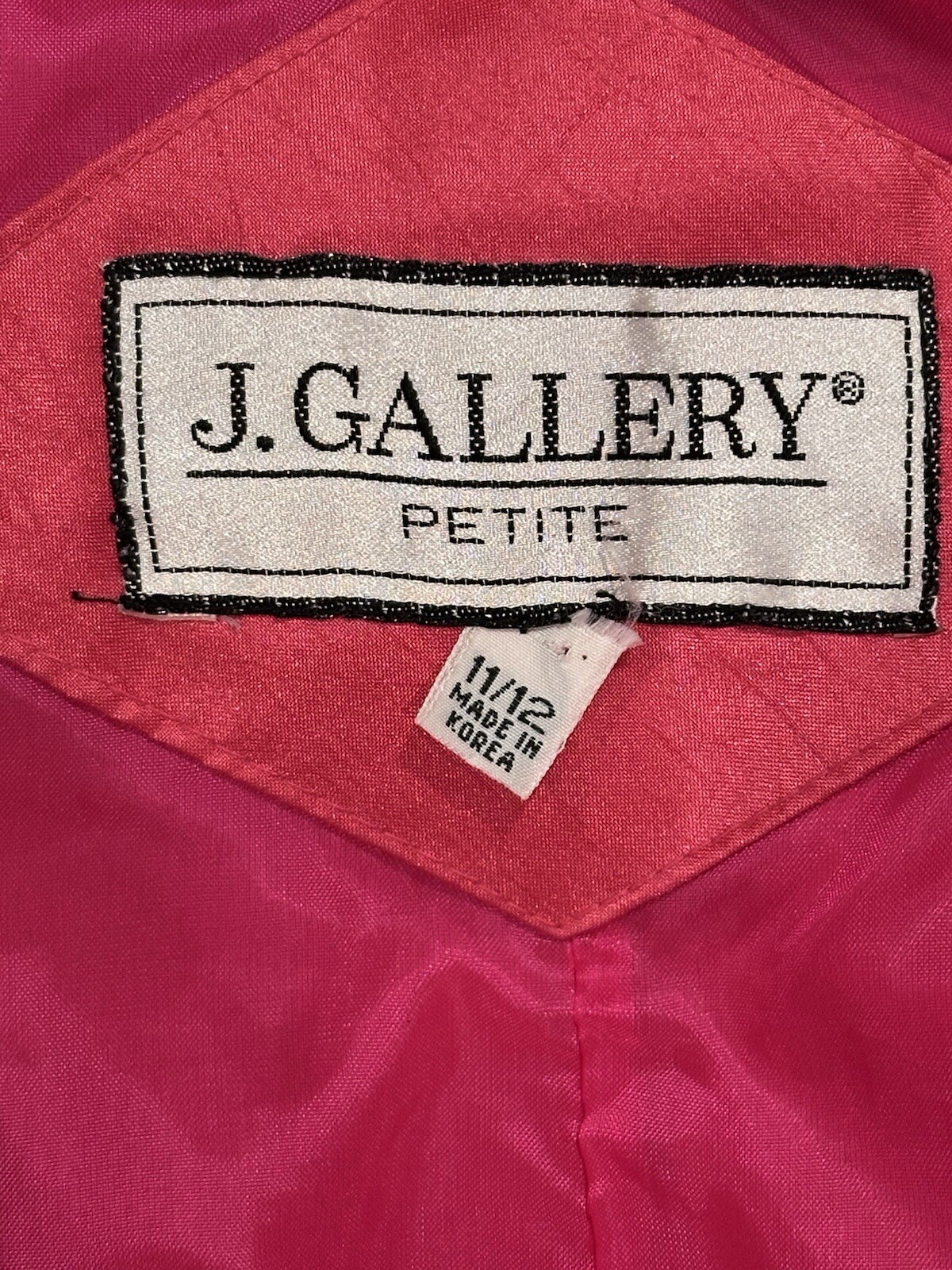 1980s J Gallery Women’s Trench Coat Watermelon Pink Belted Raincoat 11/12 Petite
