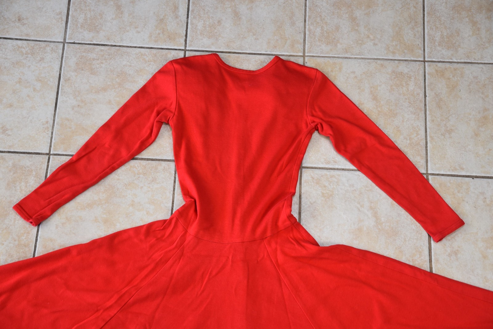 Vintage Betsey Johnson Red Dress 1980’s Punk Label Full Front Button Up M 8-10