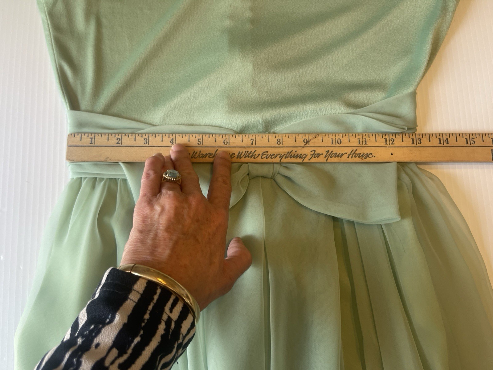 VTG Miss Elliott’s 70s Hostess Green Formal Maxi Dress Size 10 Flowy