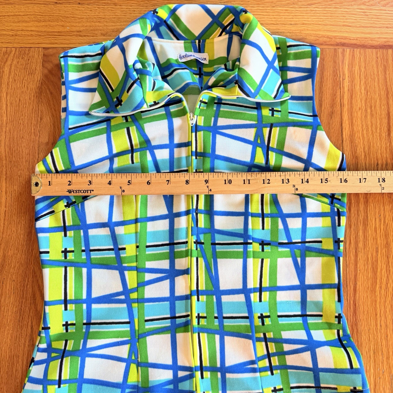 Vintage 60s Geometric Sporty Tennis Dress + Shorts Small Retro Mod Union Made