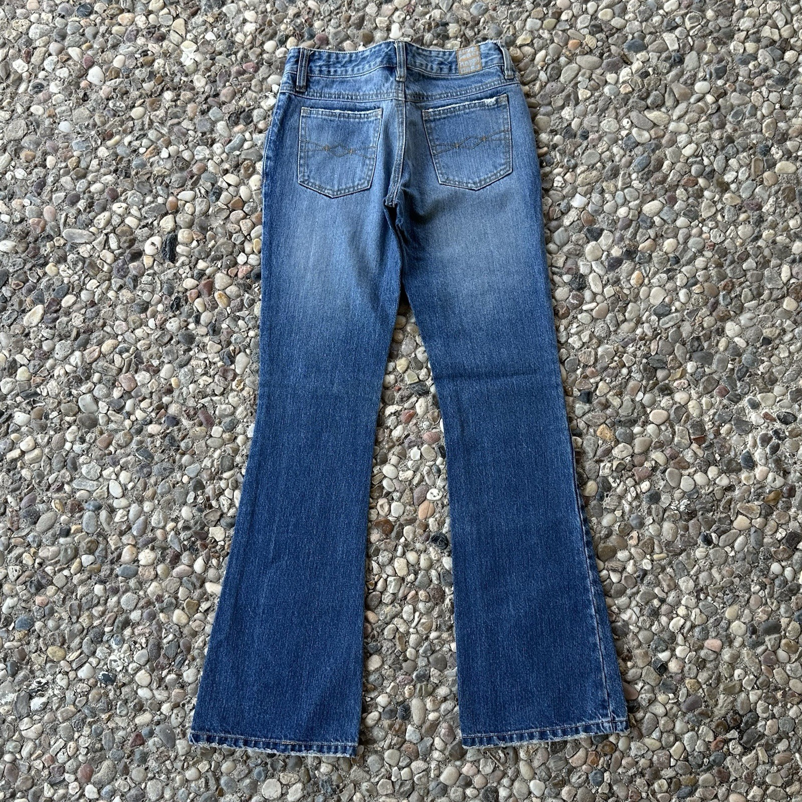 Vintage Y2K Mudd Embellished, Distressed Flare Jeans – size 0