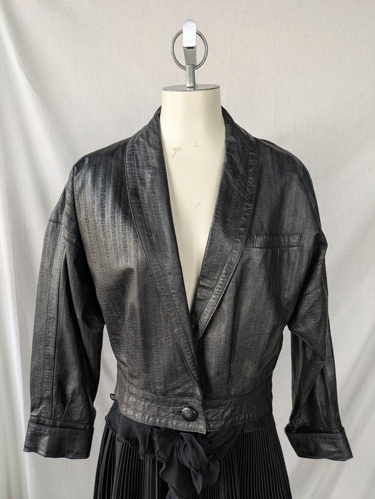Vintage 1980s Giorgio Mobiani Leather Jacket VGUC