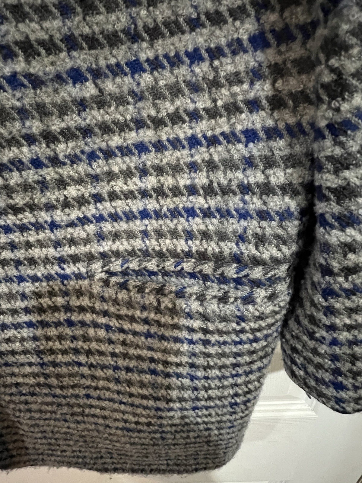 VTG Linda Allard Ellen Tracy Sz 8 Wool /Cashmere Houndstooth 2 Button Jacket EUC