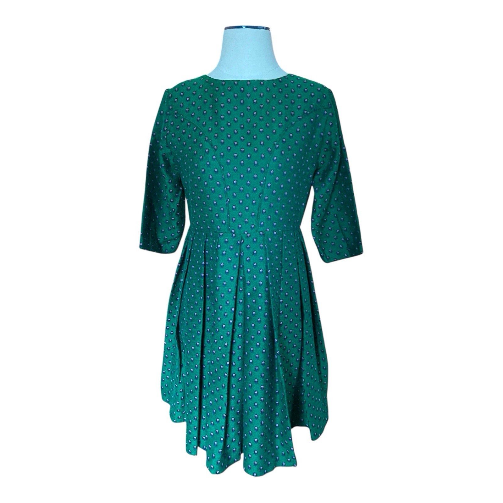 1950s 1960s Handmade Mid-Century European Traditional Dirndl Construction Dress