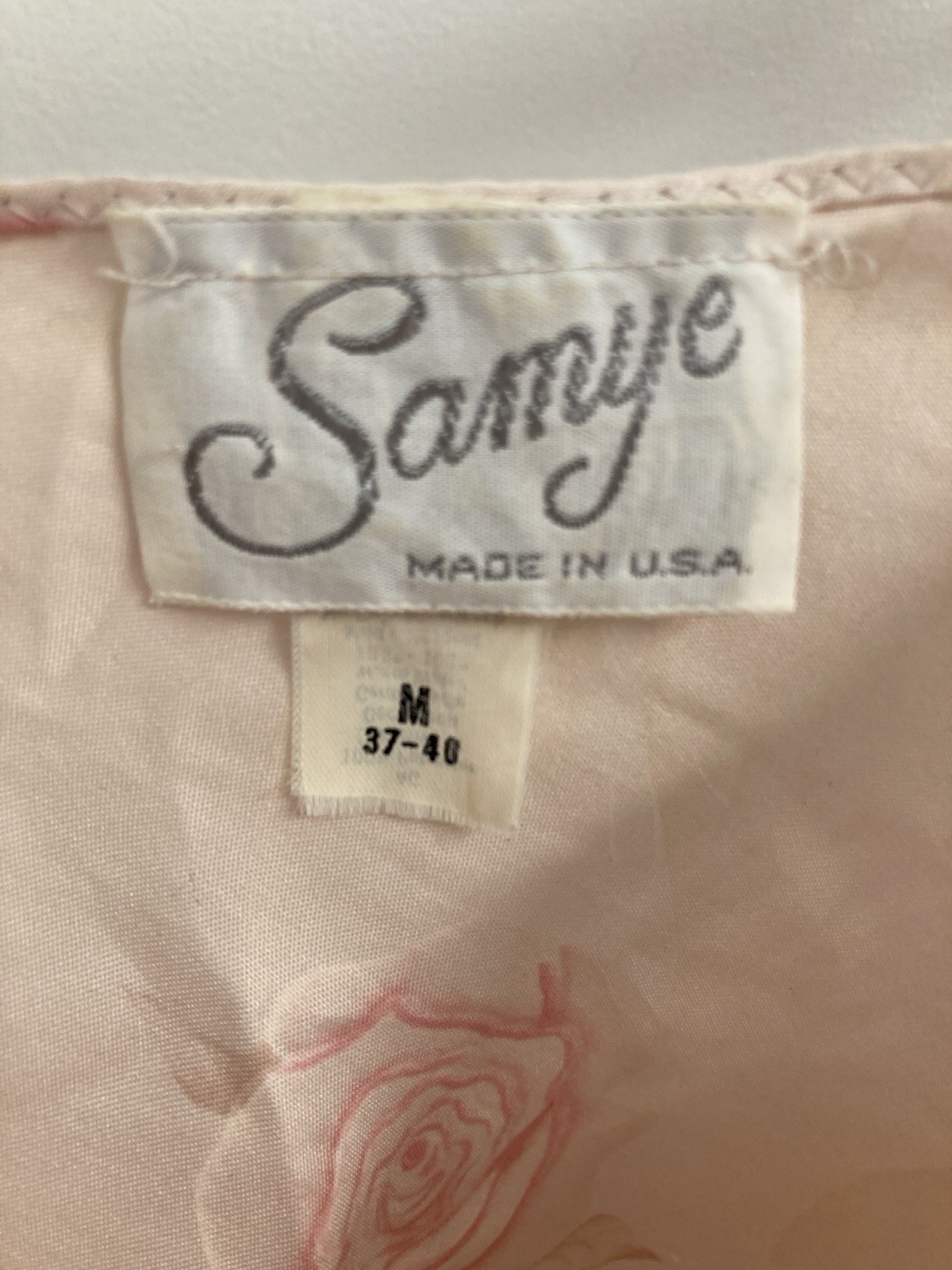 Women’s VTG Sameye Lingerie Nightwear Floral Camisole Top Size M