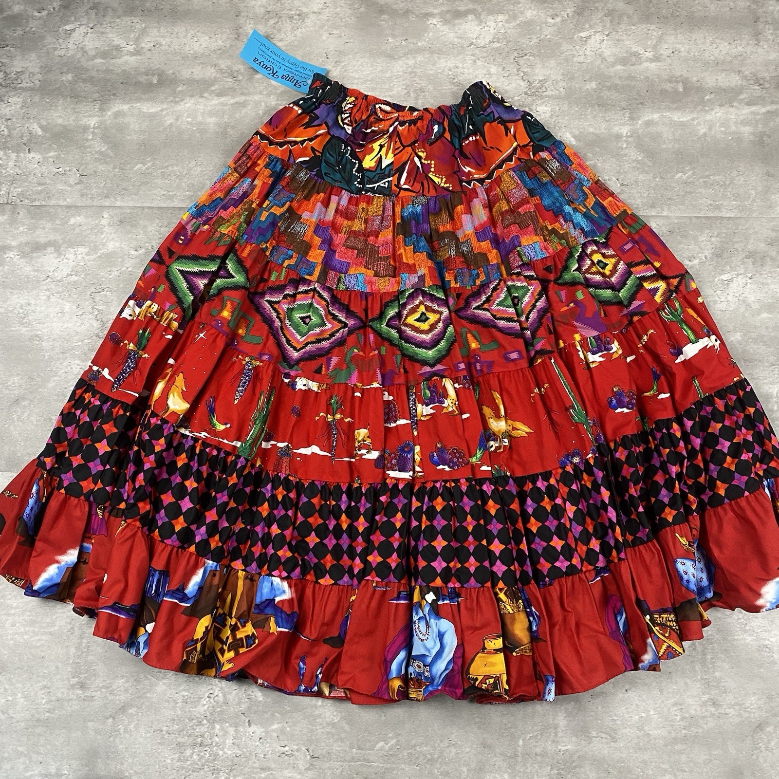 vintage ANNA KONYA Jackson skirt maxi gypsy boho limited edition South Western