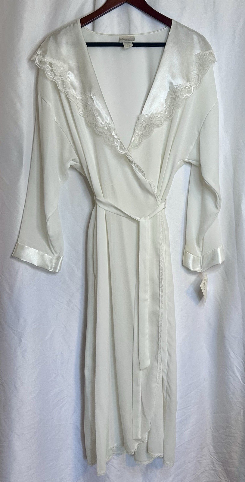 Intimo Amore Collection Vintage Sears Lace Trim Robe Size Large New With Tag