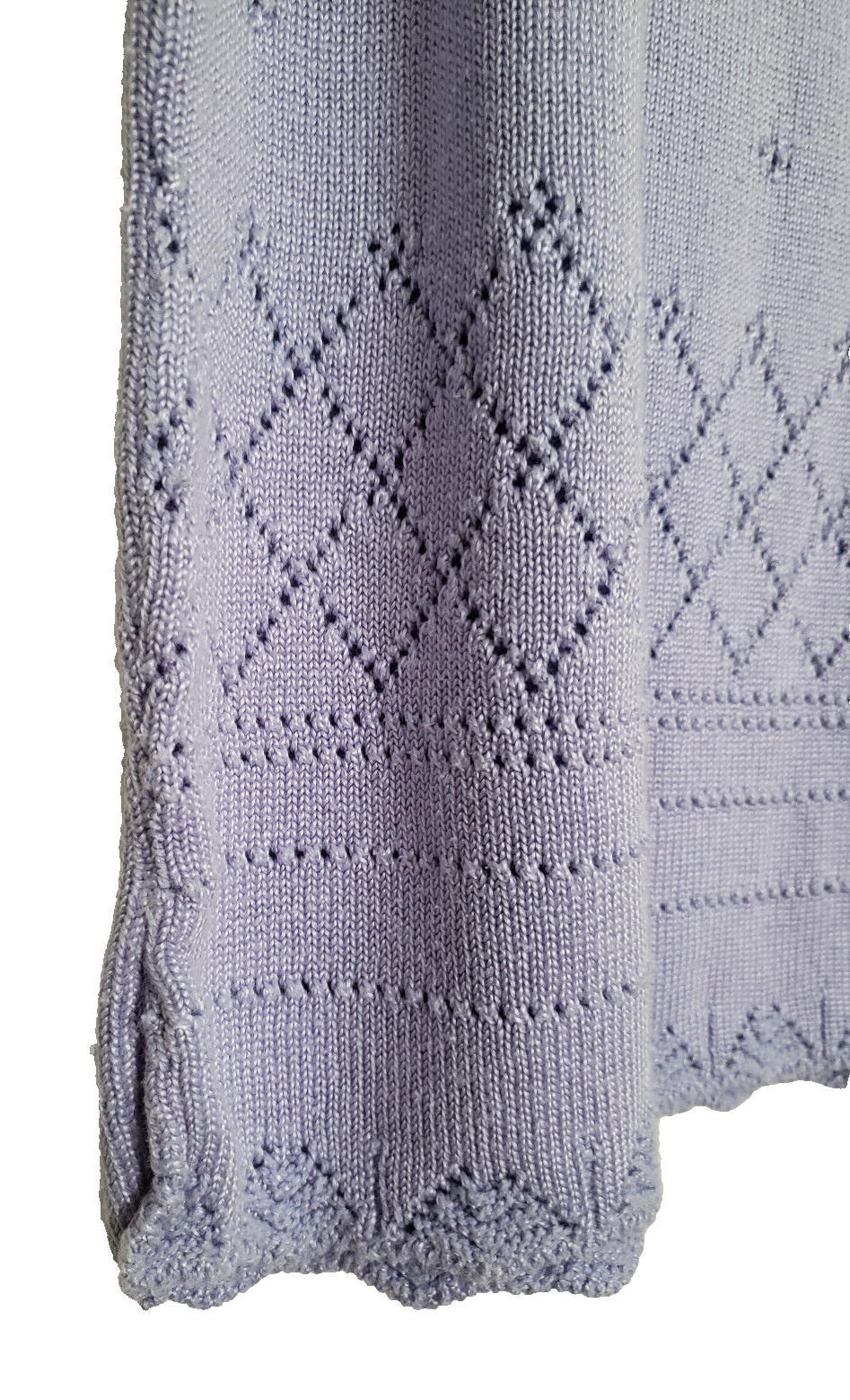 Vintage Yarnworks Sweater Top Women’s XLP Petite Lilac Knit Made in USA