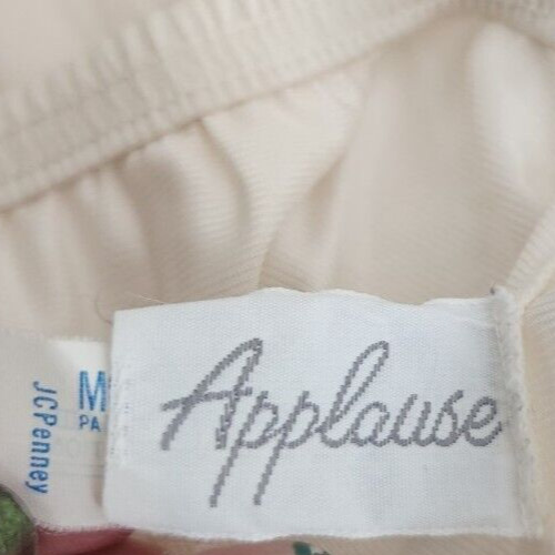 Nylon Slip APPLAUSE Knee Length Half Slip women’s size L Ivory Lace Vintage