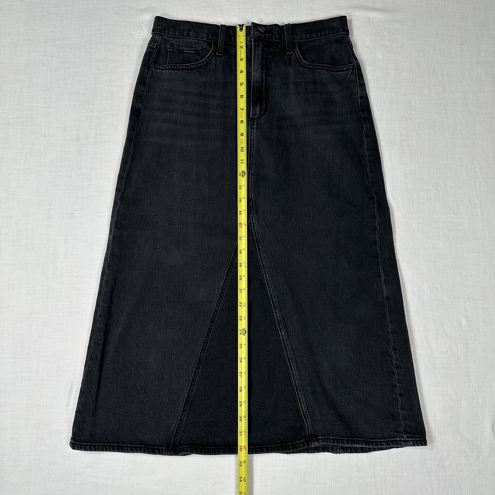 Joes Womens The Tulie Denim Midi Skirt Size 30 Black/Gray Cowgirl Western 90s