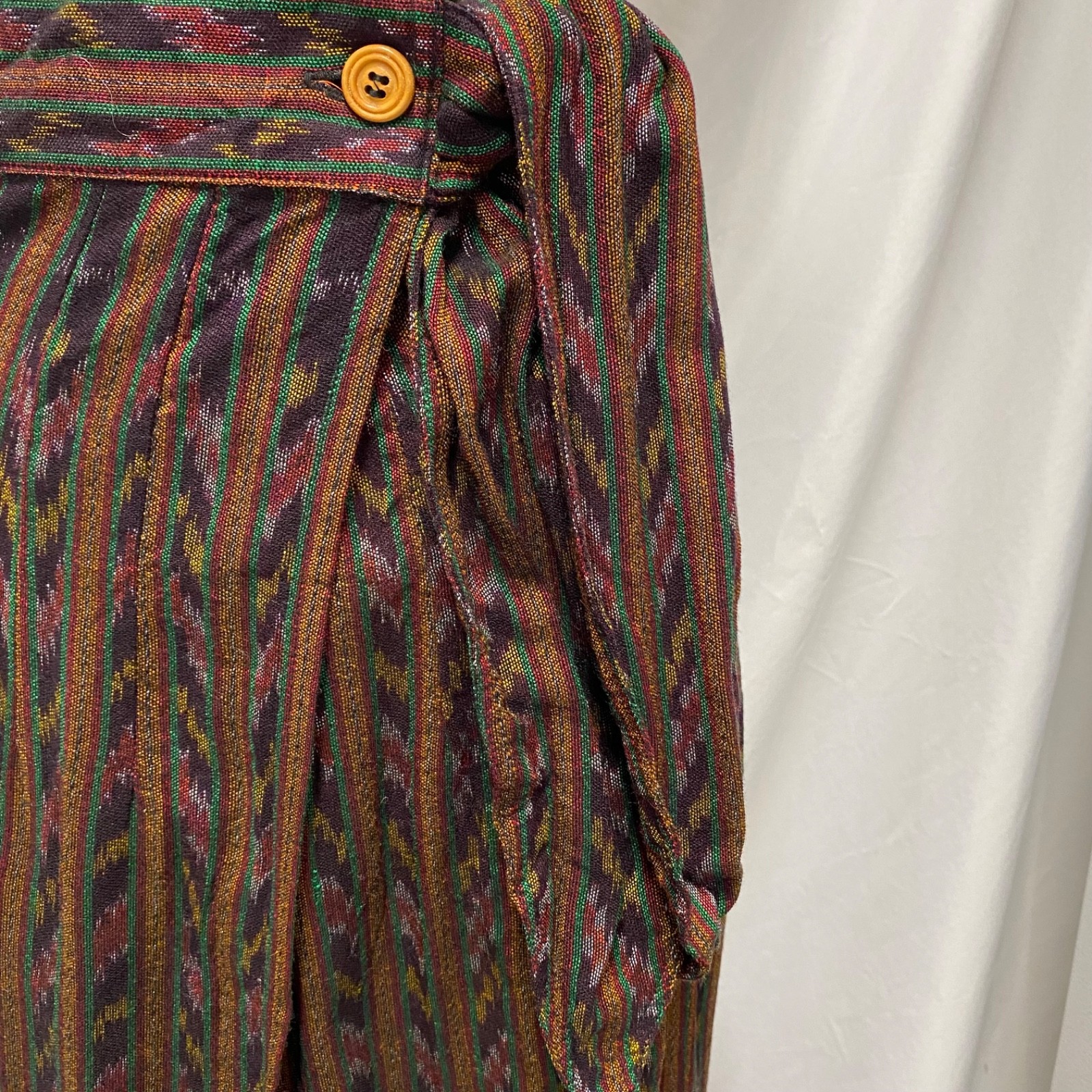 VTG Passports Of Pier 1 Imports Wrap Skirt Sz S Multi Cotton Tribal Ikat NWT
