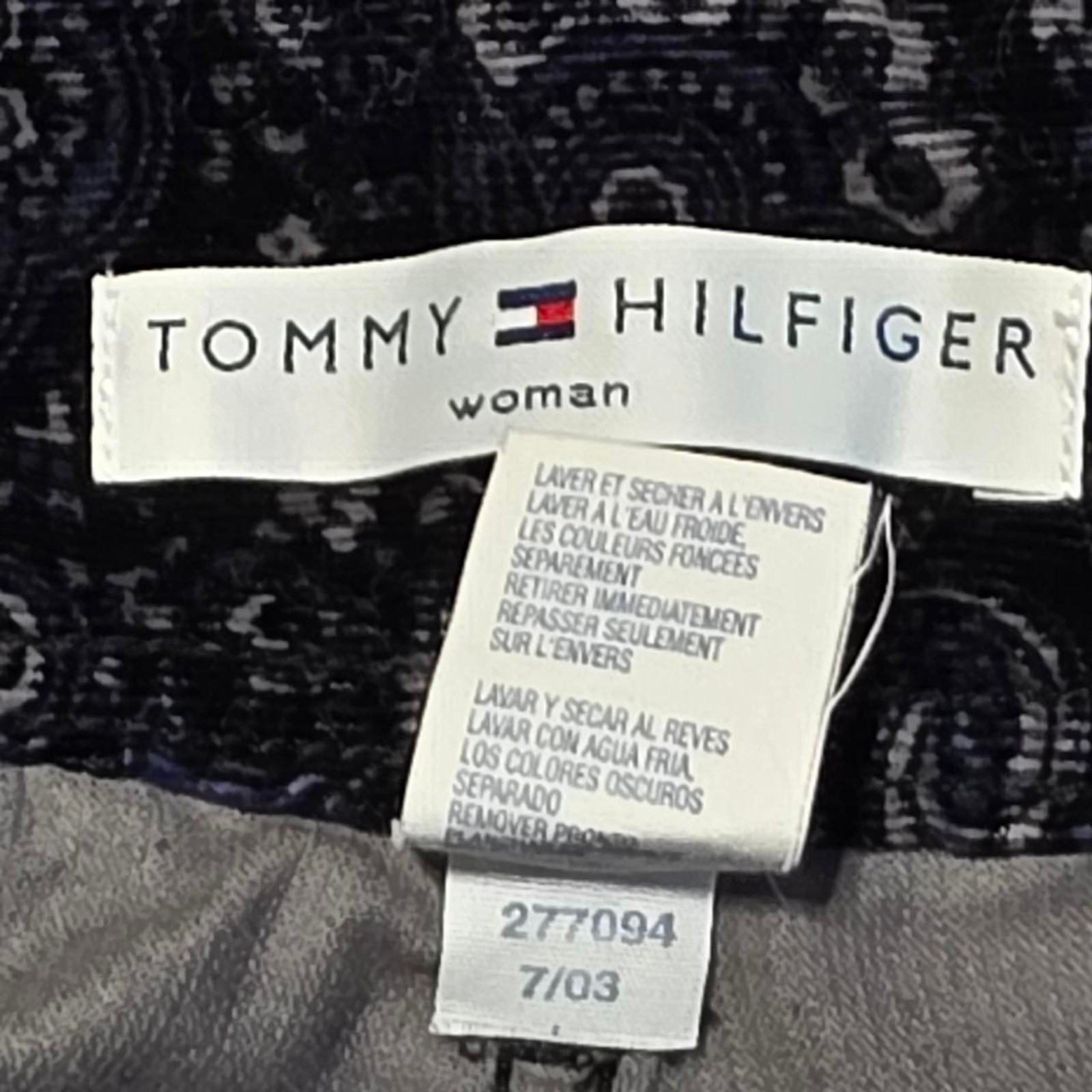 Tommy Hilfiger corduroy paisley flare/wide leg pants women’s size 16 y2k era