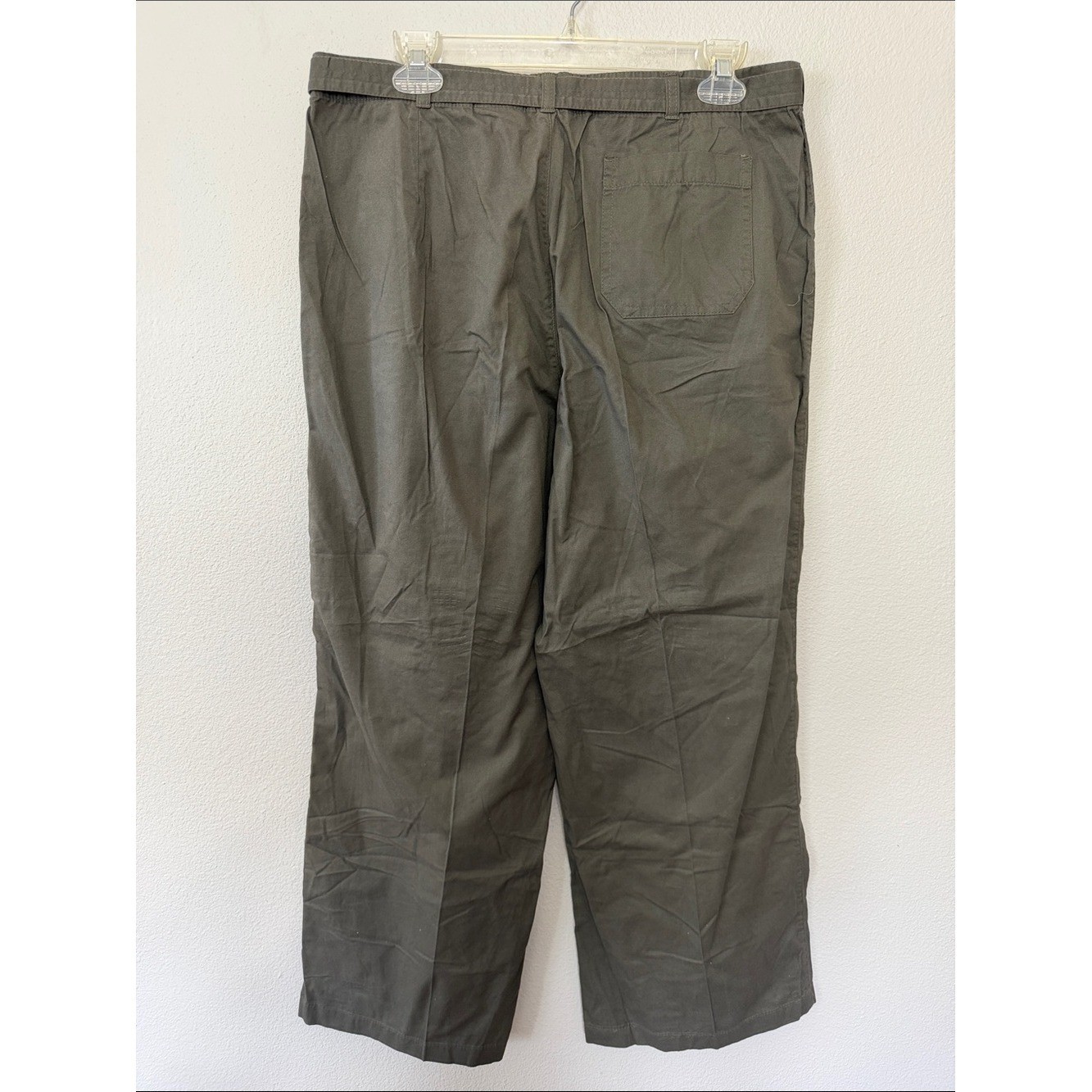 VTG White Stag Women’s Olive Green Wide Leg Pants Size 16 Petite 1990’s