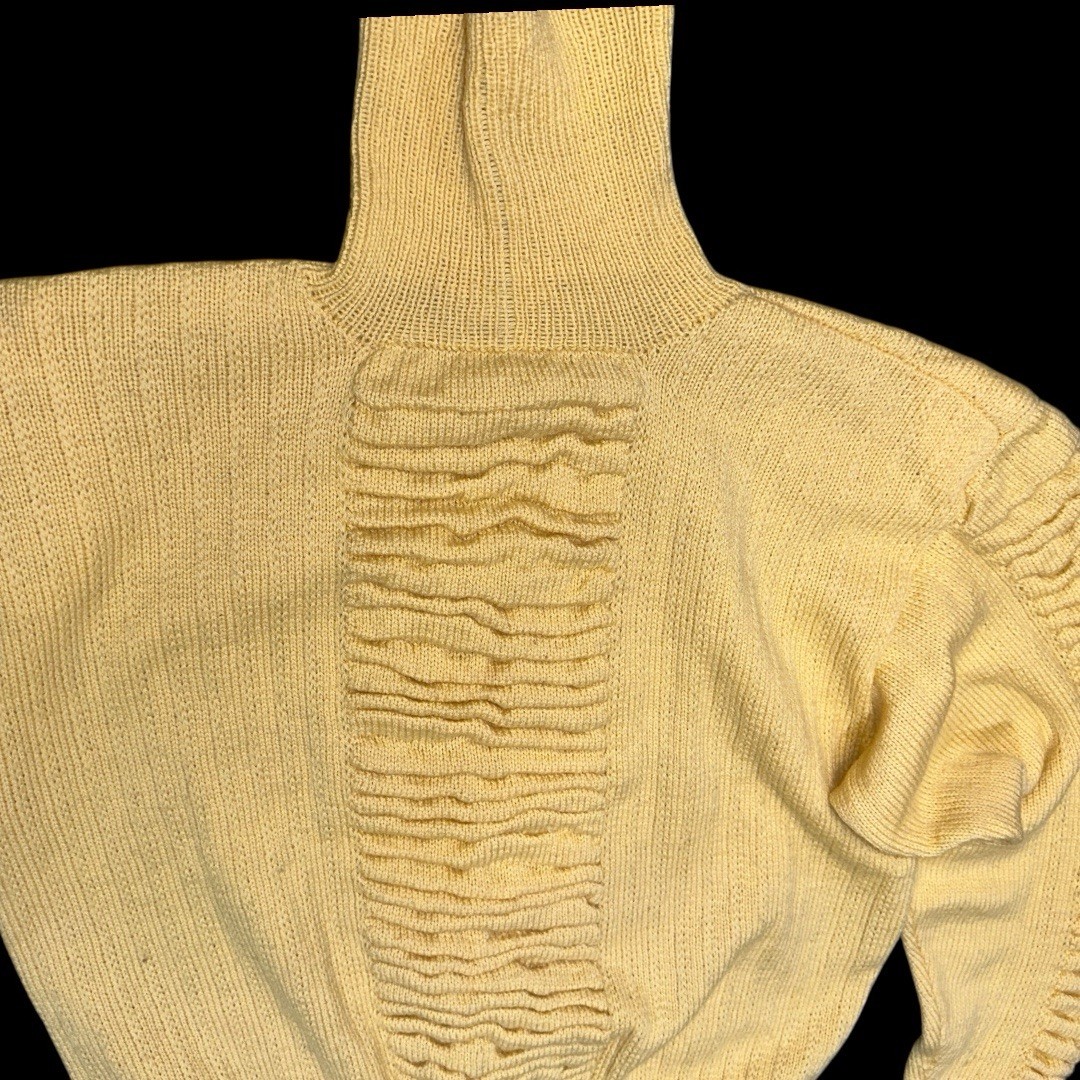VTG EDINA RONAY CASHMERE BLEND SWEATER HAND KNIT ENGLAND ARCHITECTURAL KNIT