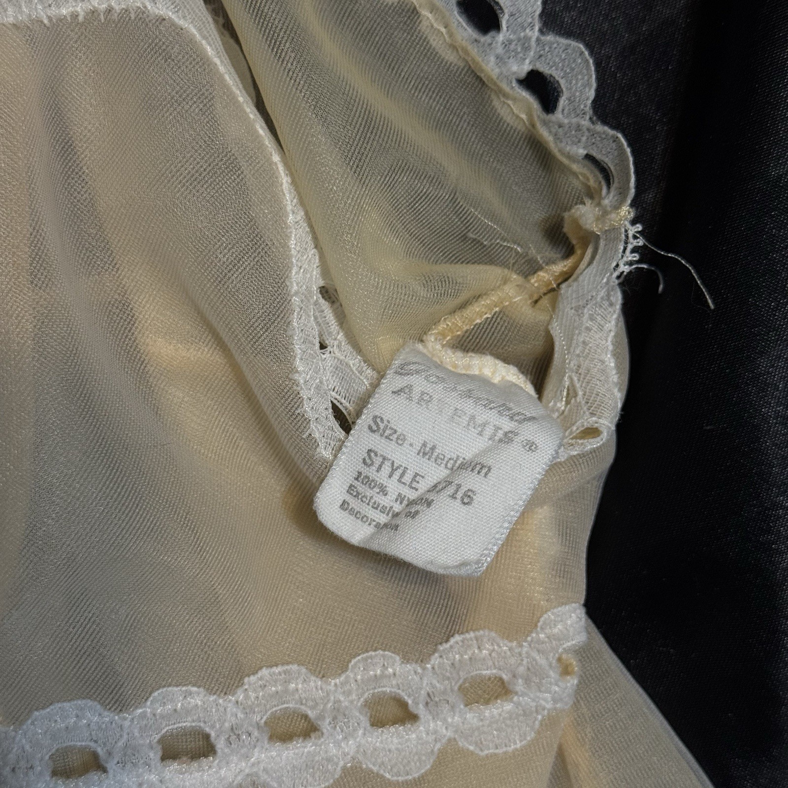 Vintage Sheer Chiffon Nylon Artemis 60s Maxi Gown Slip Dress