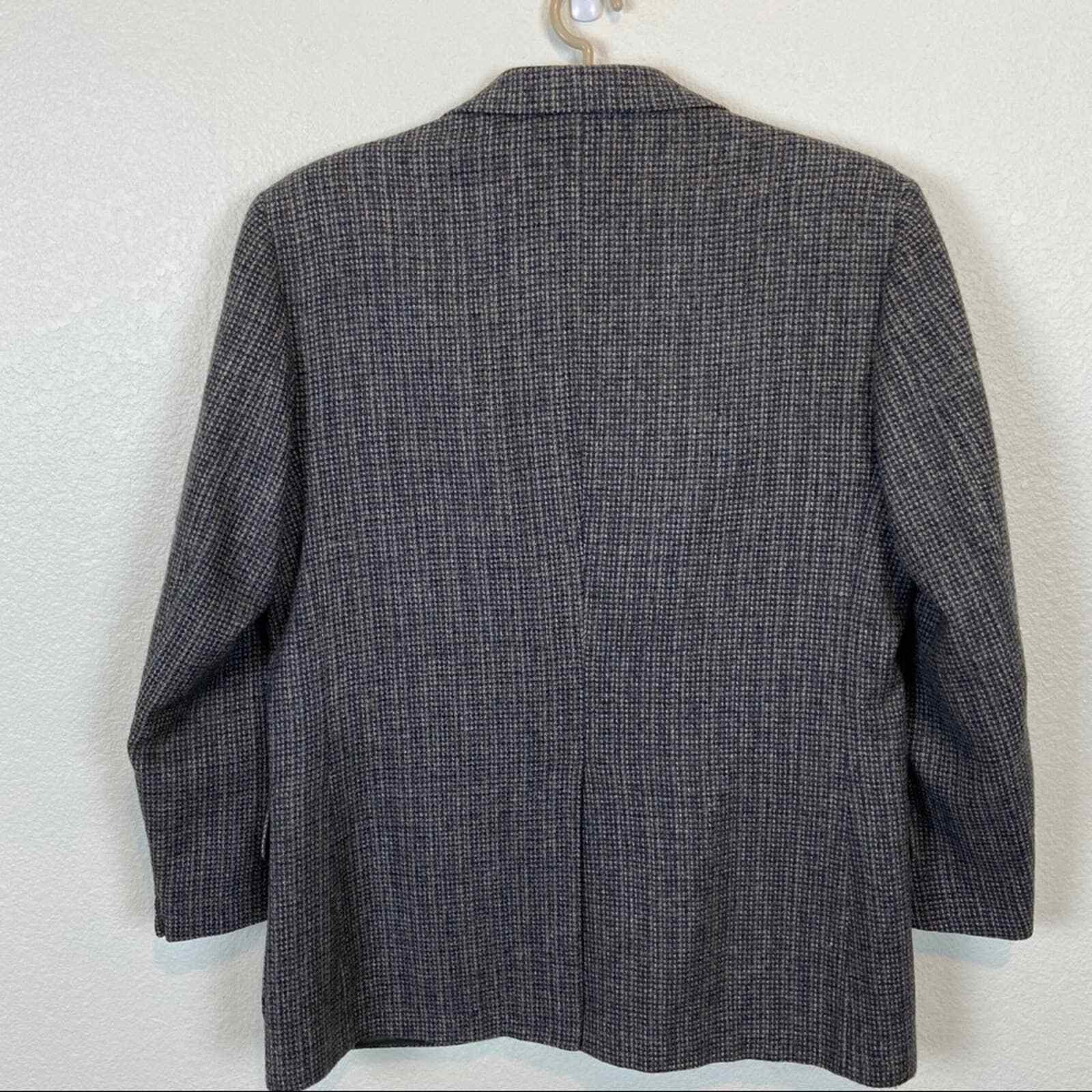William F. Farah Blazer Sport Coat Men’s Size 46 L Tan Tweed Wool Vintage