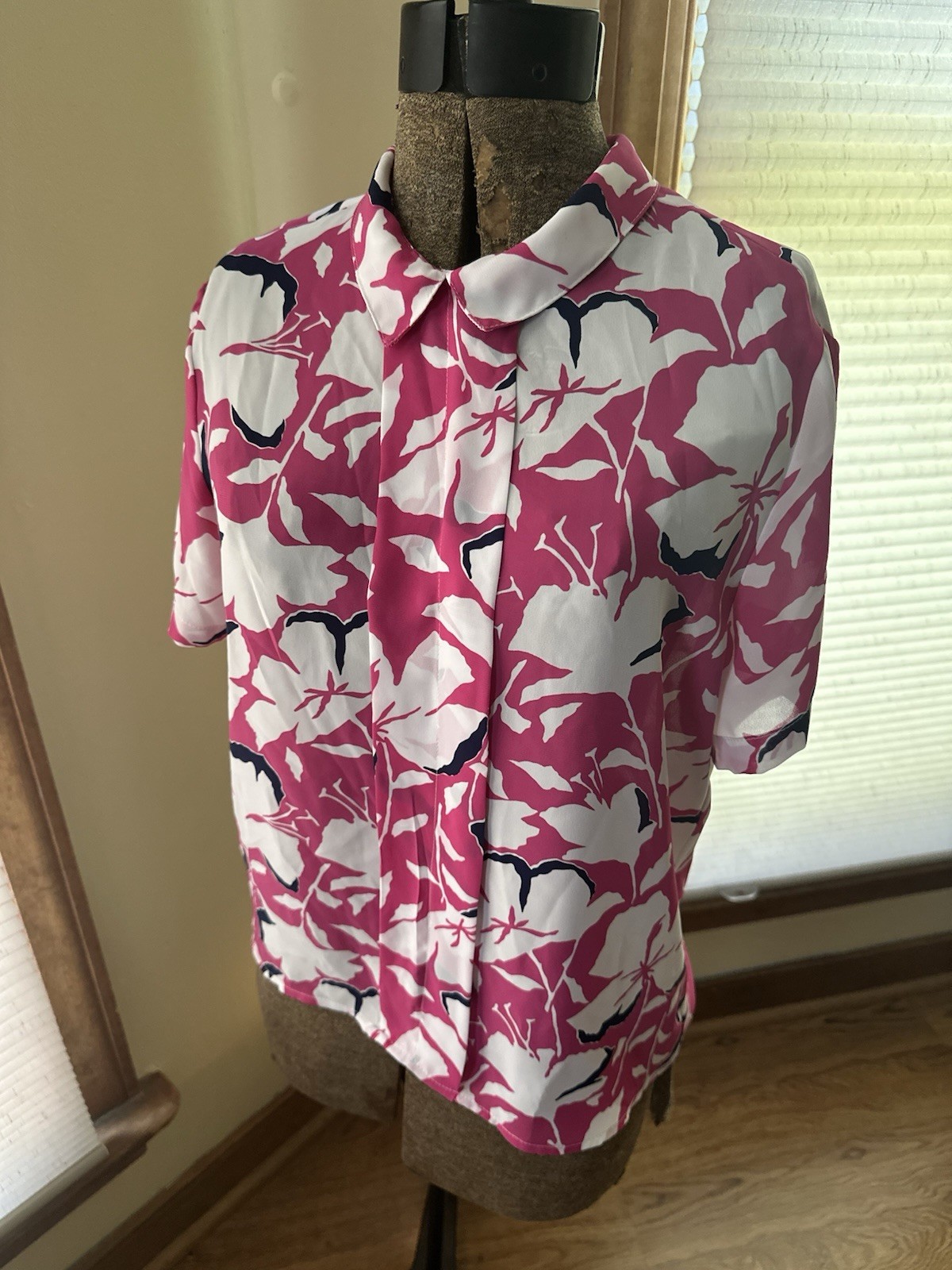 Vintage 80s Haberdashery Collections Women’s Floral Blouse, Size 10