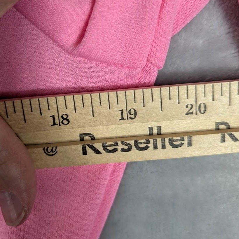 Vintage Dress 18 Pleated Pink Long Sleeve Zip Knee Length Collar Pearl Buttons